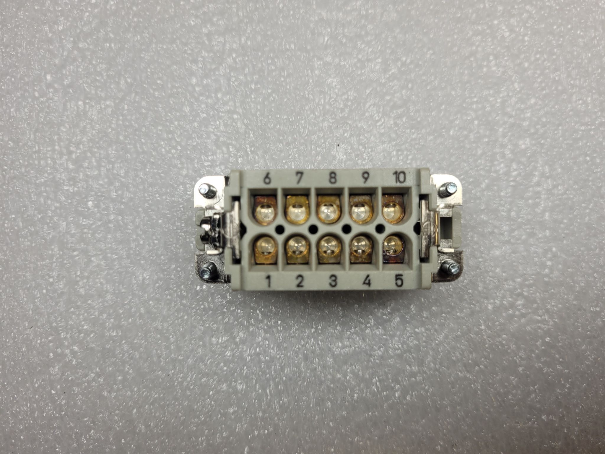 HARTING Han-10A-BU-S Female Connector Insert 10-Pin 16A 250V NEW 3