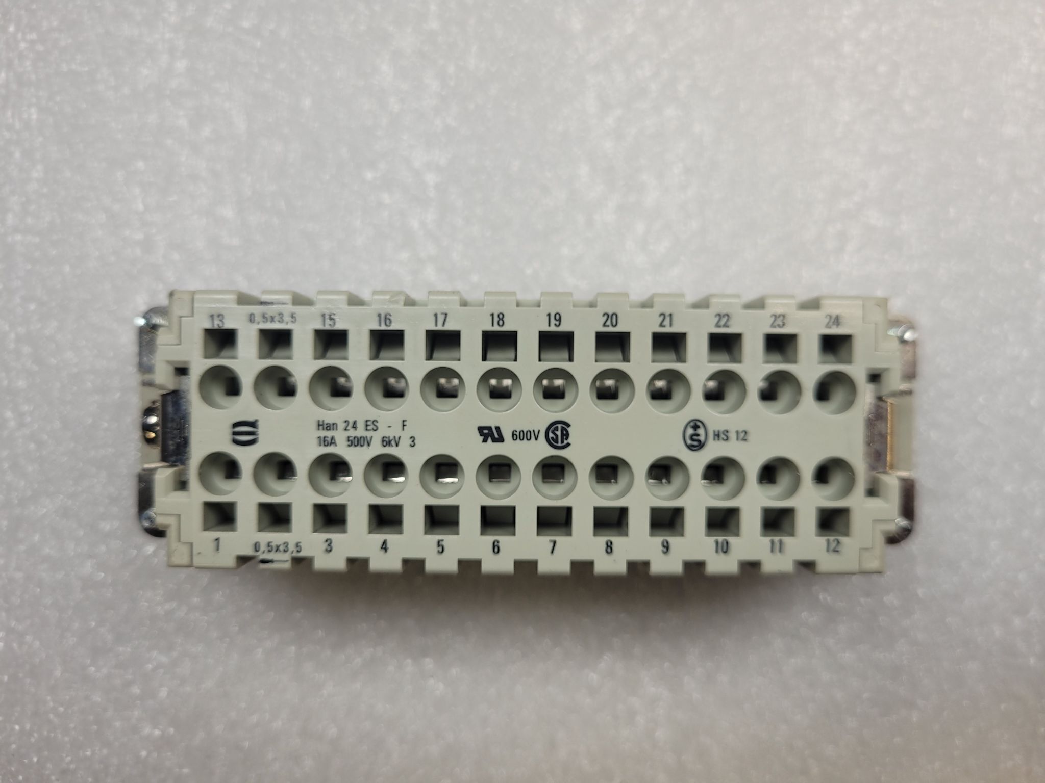 HARTING HAN-24ES-BU Connector Insert Female 24-Position NEW 2
