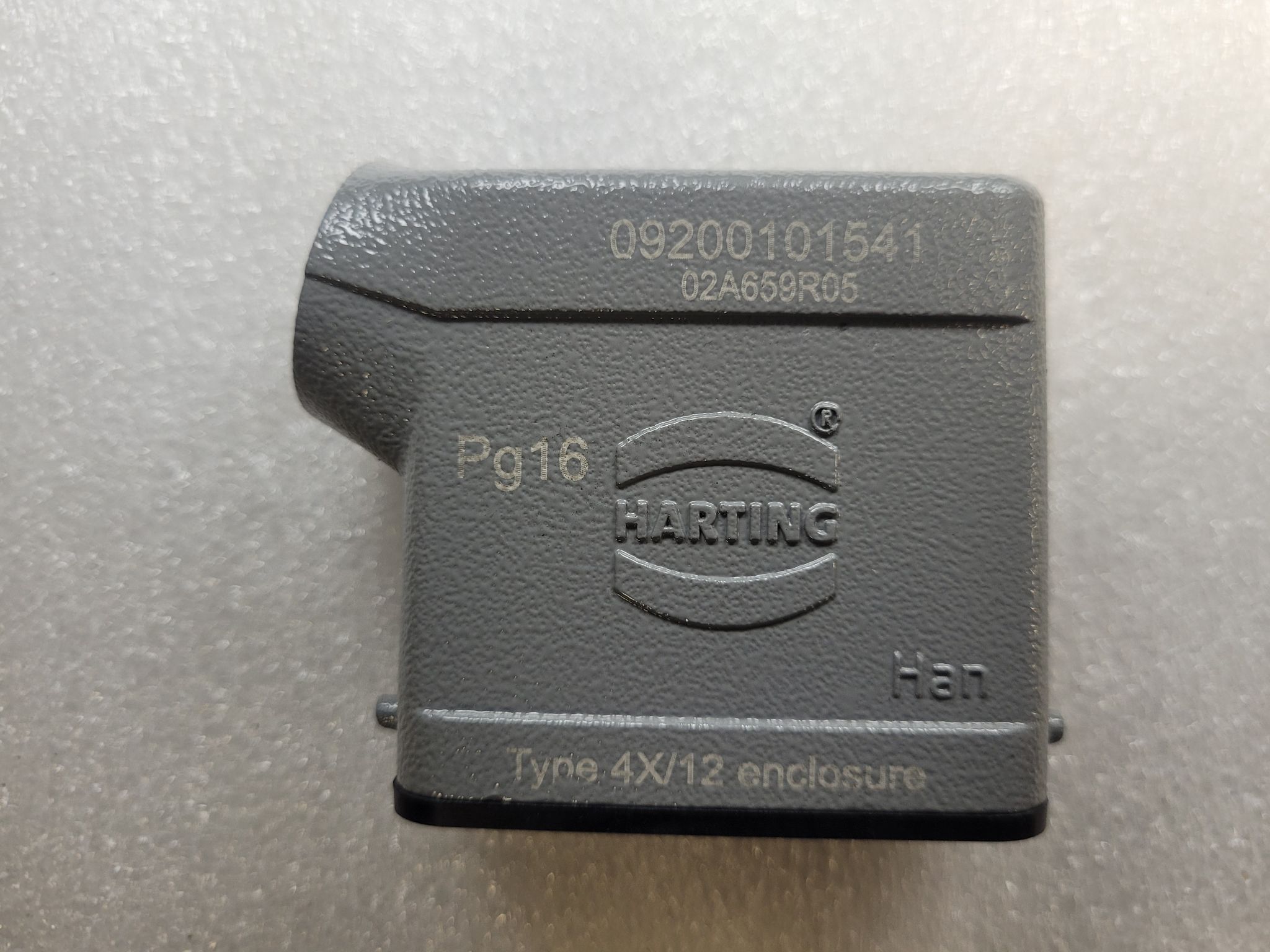 HARTING HAN-10A-GS-16 Heavy Duty Connector Hood Side Entry PG16 NEW 2