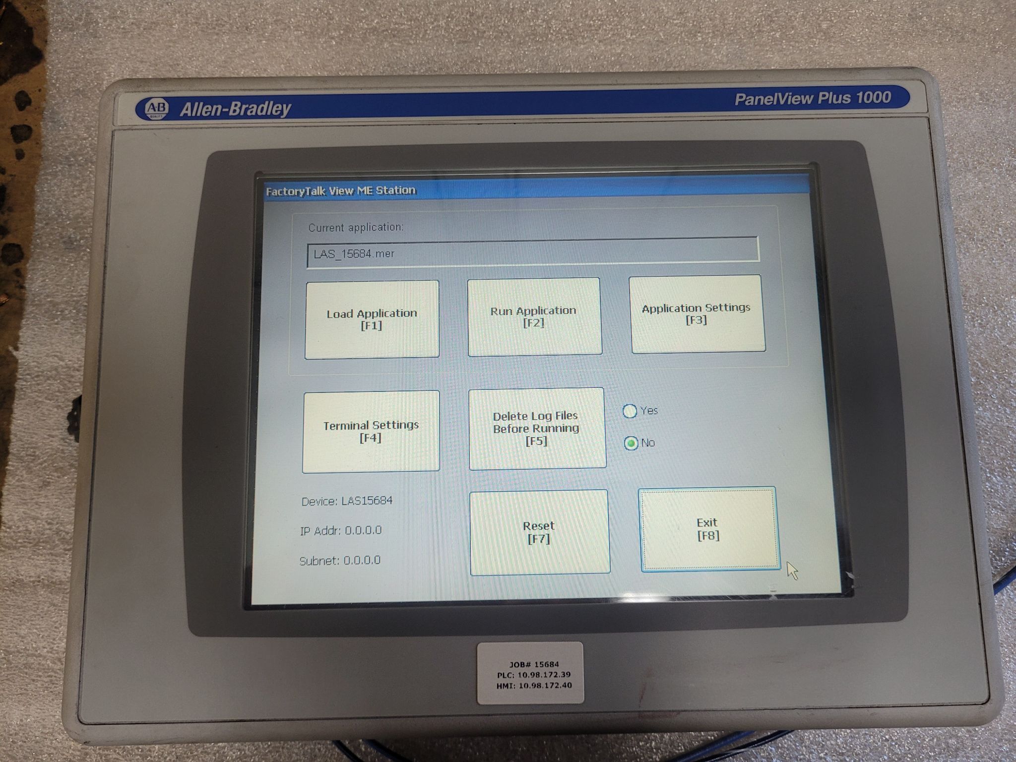 ALLEN BRADLEY 2711P-RDT10C PanelView Plus 1000 USED - Tested 0