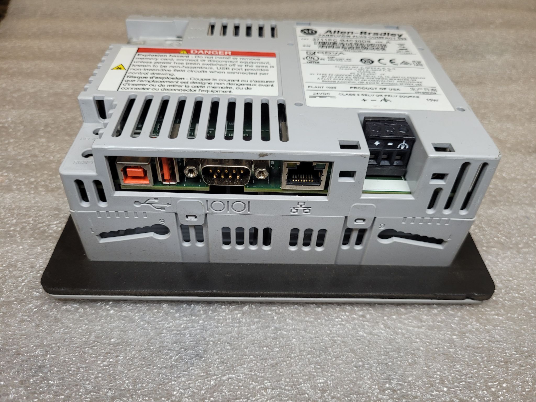 ALLEN BRADLEY 2711PC-B4C20D8 PanelView Plus 6 3.5" HMI USED 3