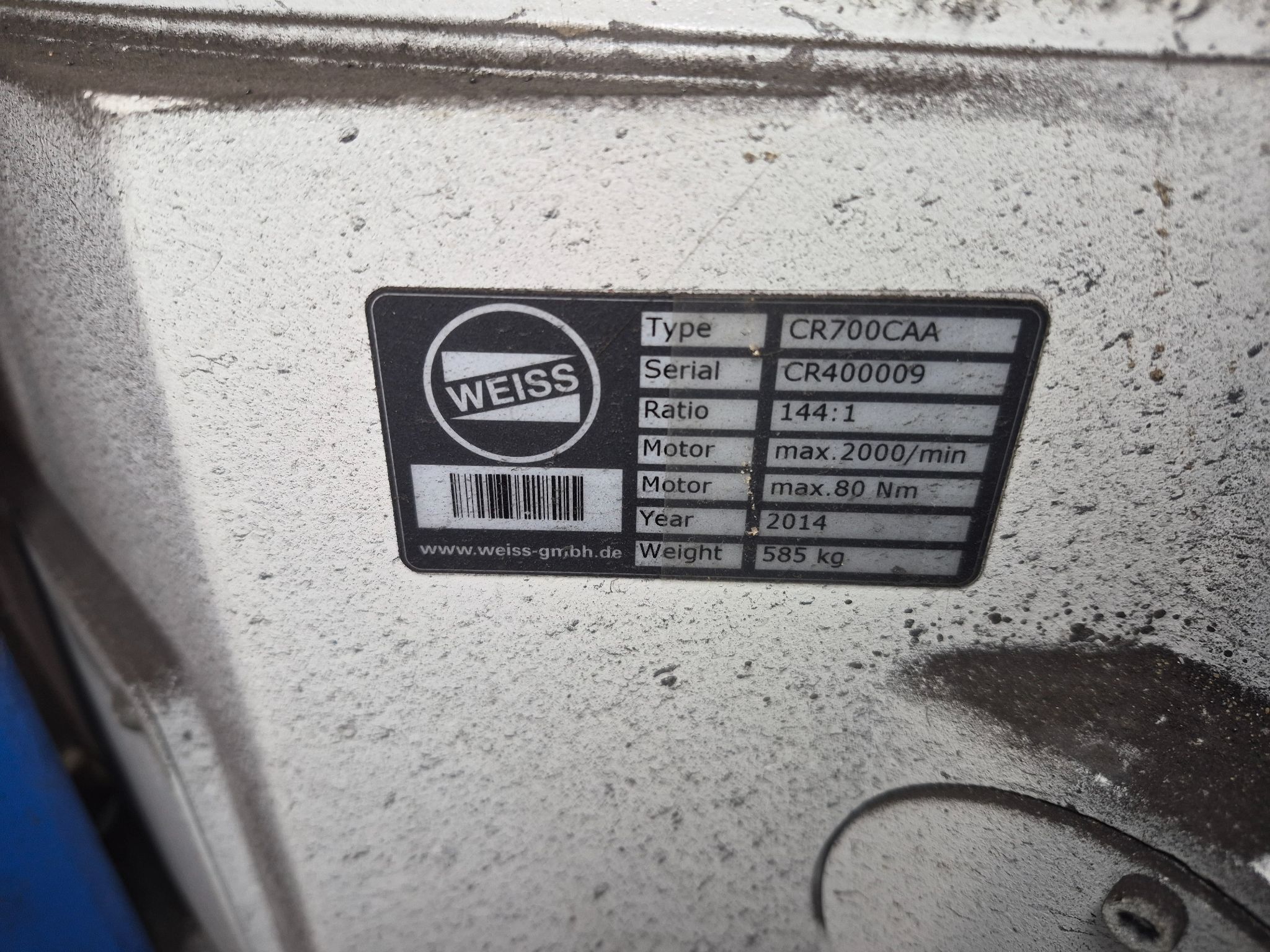 WEISS CR700CAA Heavy-Duty Rotary Indexing Table USED 3