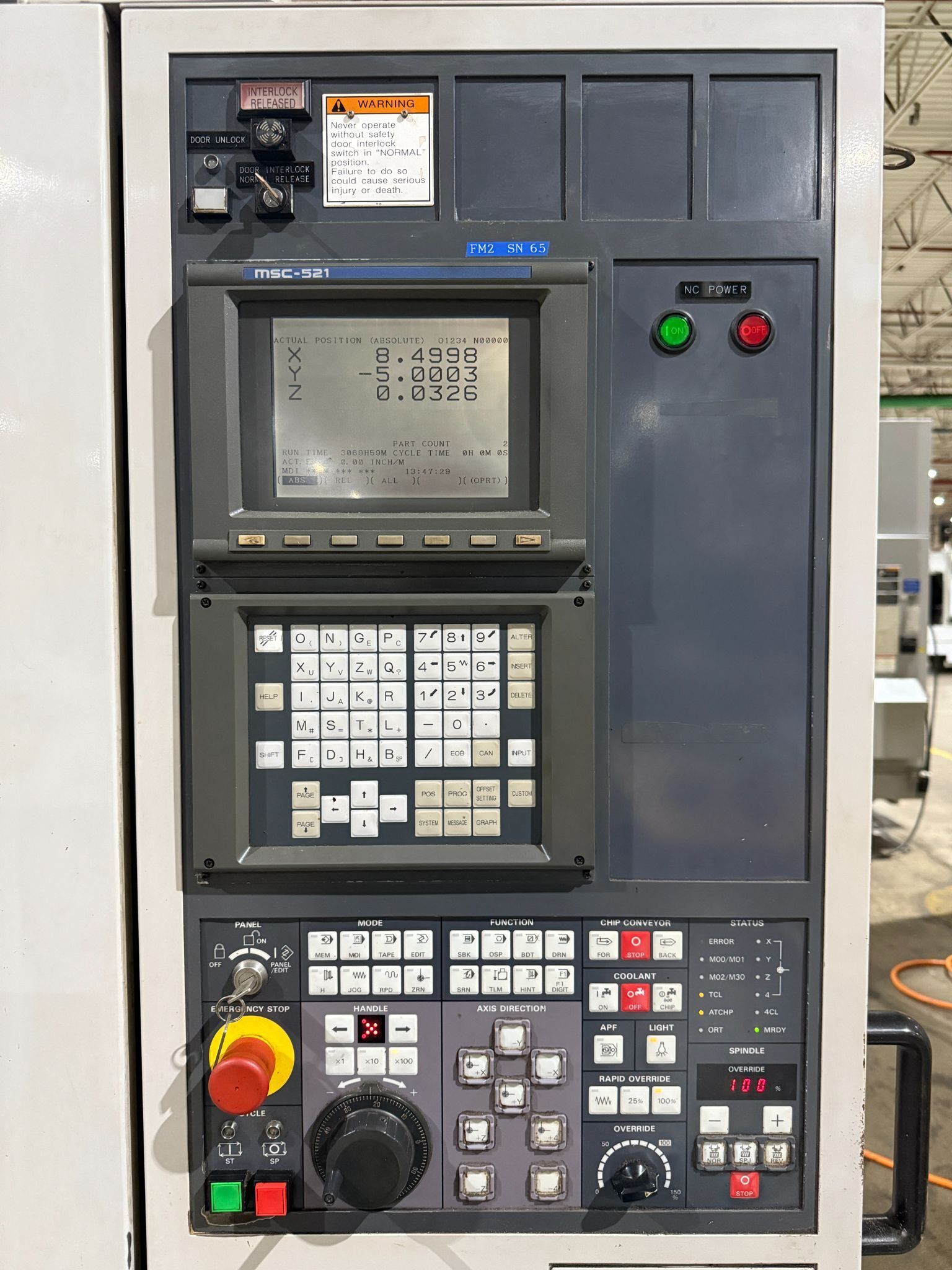 1997 MORI SEIKI FRONTIER M2 VERTICAL MACHINING CENTER - USED 1