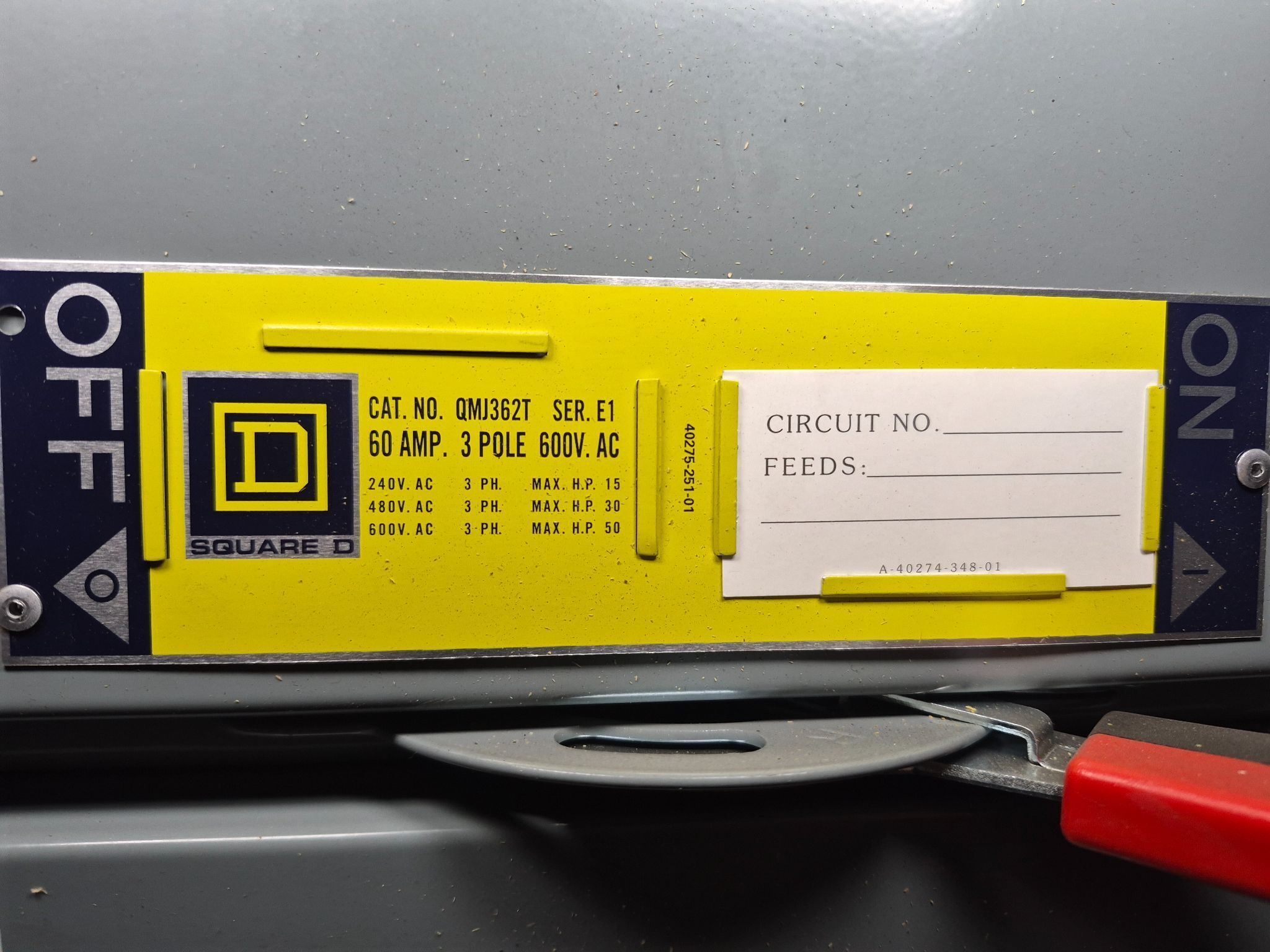 SQUARE D 600A QMB Panelboard 480Y/277V (10X60A - 10X30A) NEW 3