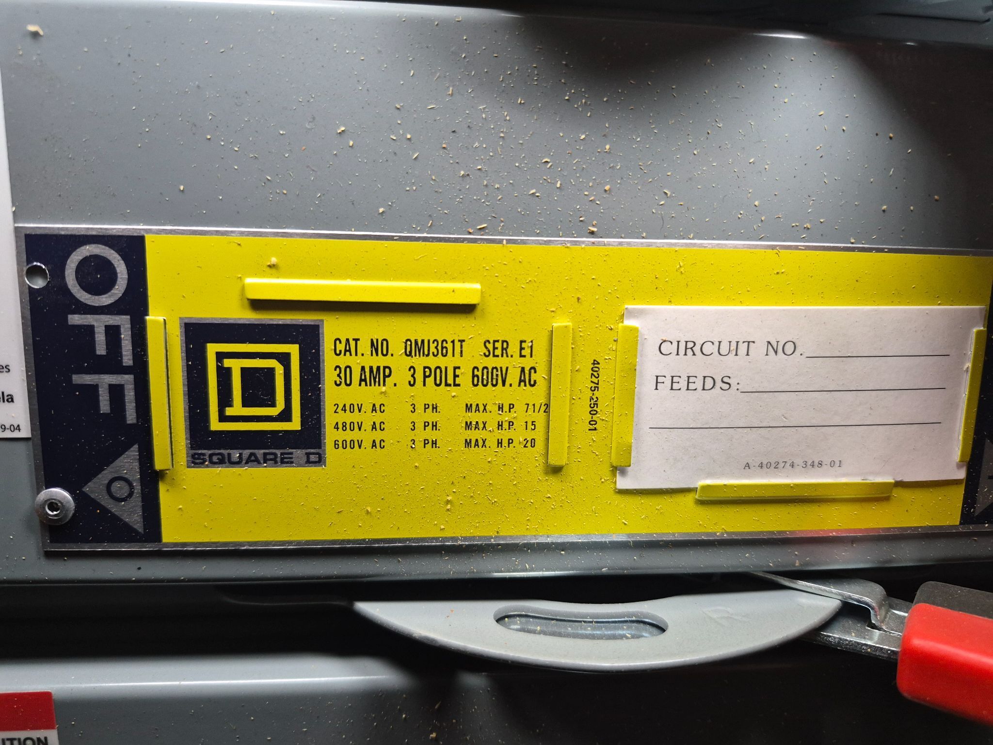 SQUARE D 600A QMB Panelboard 480Y/277V (10X60A - 10X30A) NEW 4