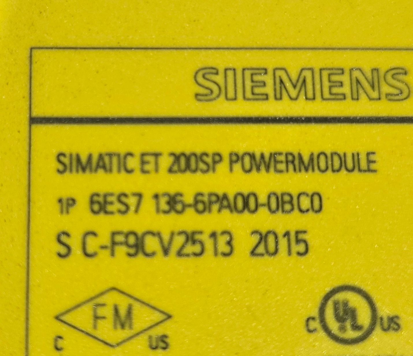 SIEMENS 6ES7136‑6PA00‑0BC0 SIMATIC ET 200SP PowerModule USED 3