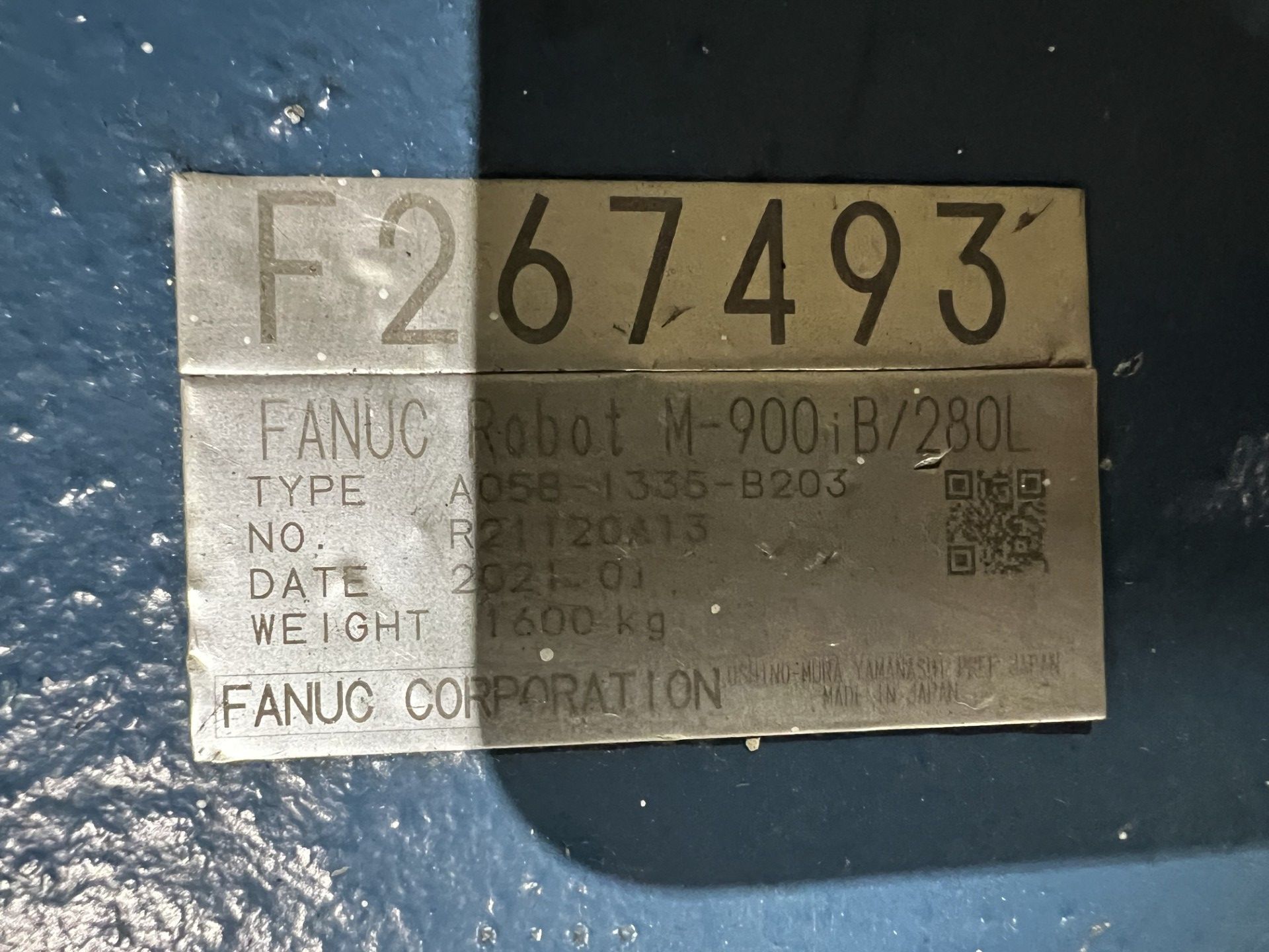 FANUC M900ib 280L A05B-1335-B203 W/ R-30IB PLUS CONTROLS A05B-2638-B028 USED 7