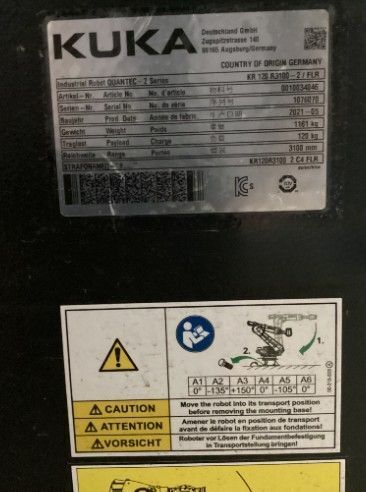KUKA KR 120 R3100-2/FLR w/ KRC4 Controls USED 14
