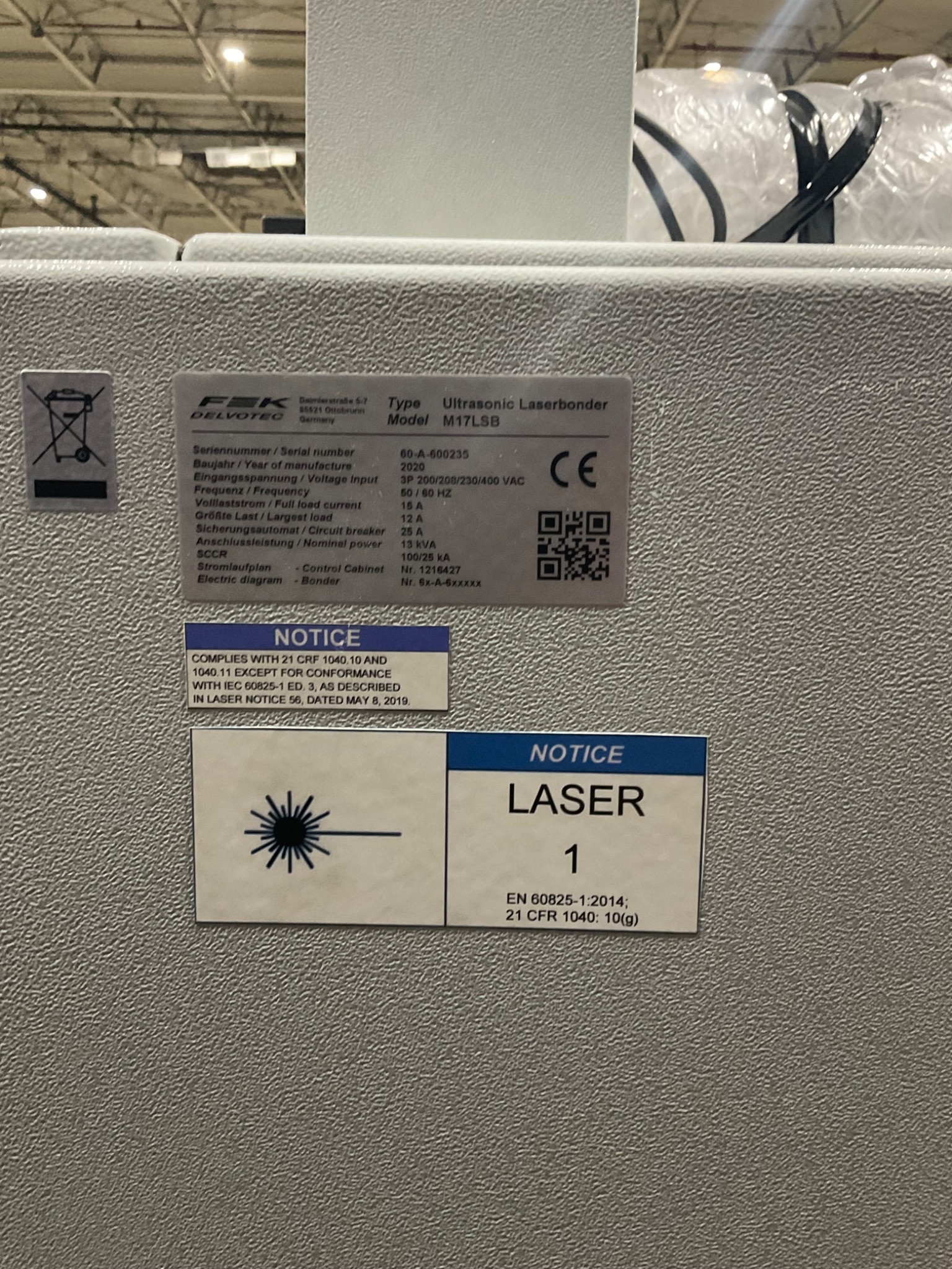 2020 F&K M17LSB ULTRASONIC LASER BONDER WIRE USED 1