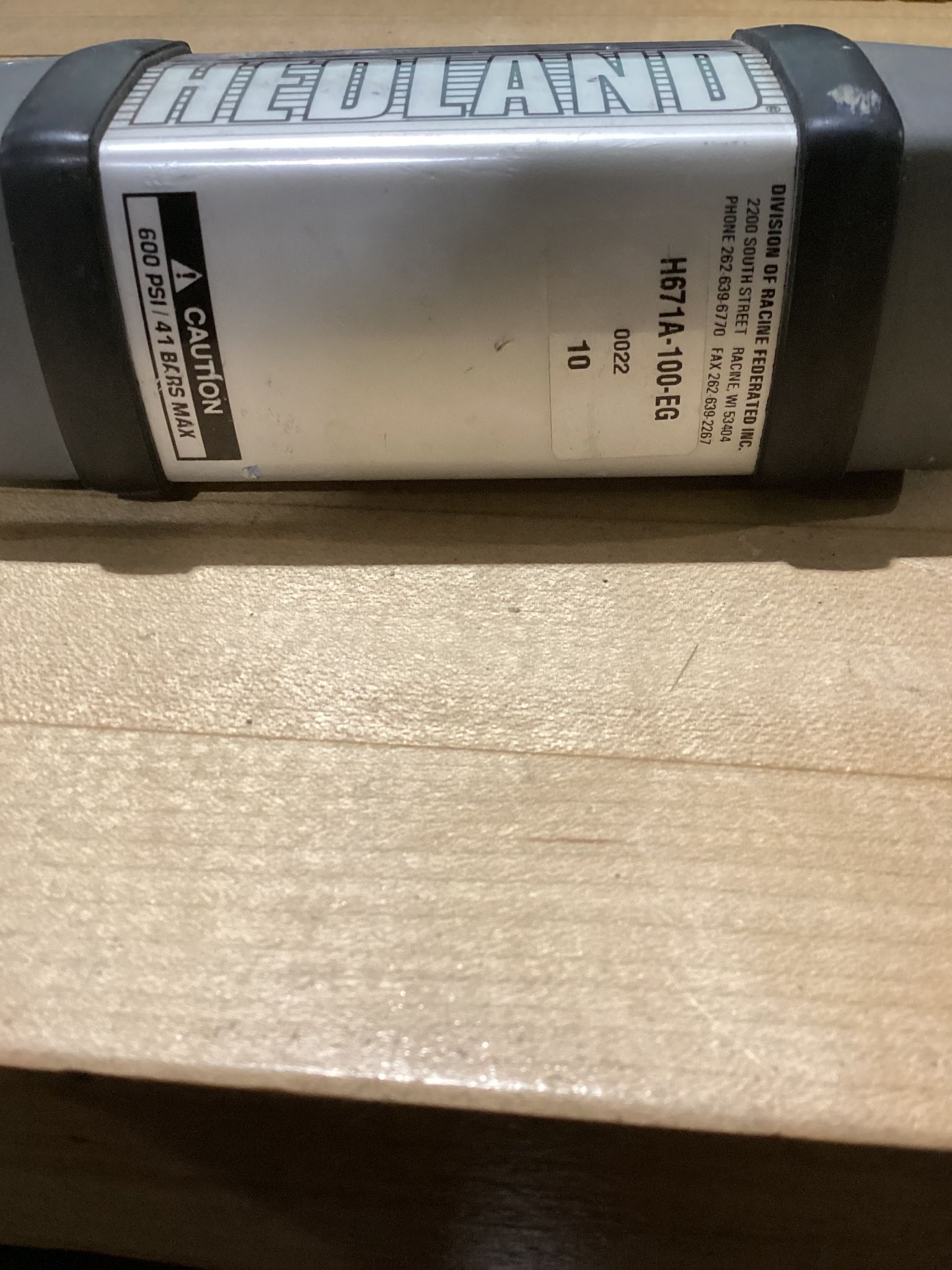 HEDLAND H671A-100-EG FLOW METER - USED 1