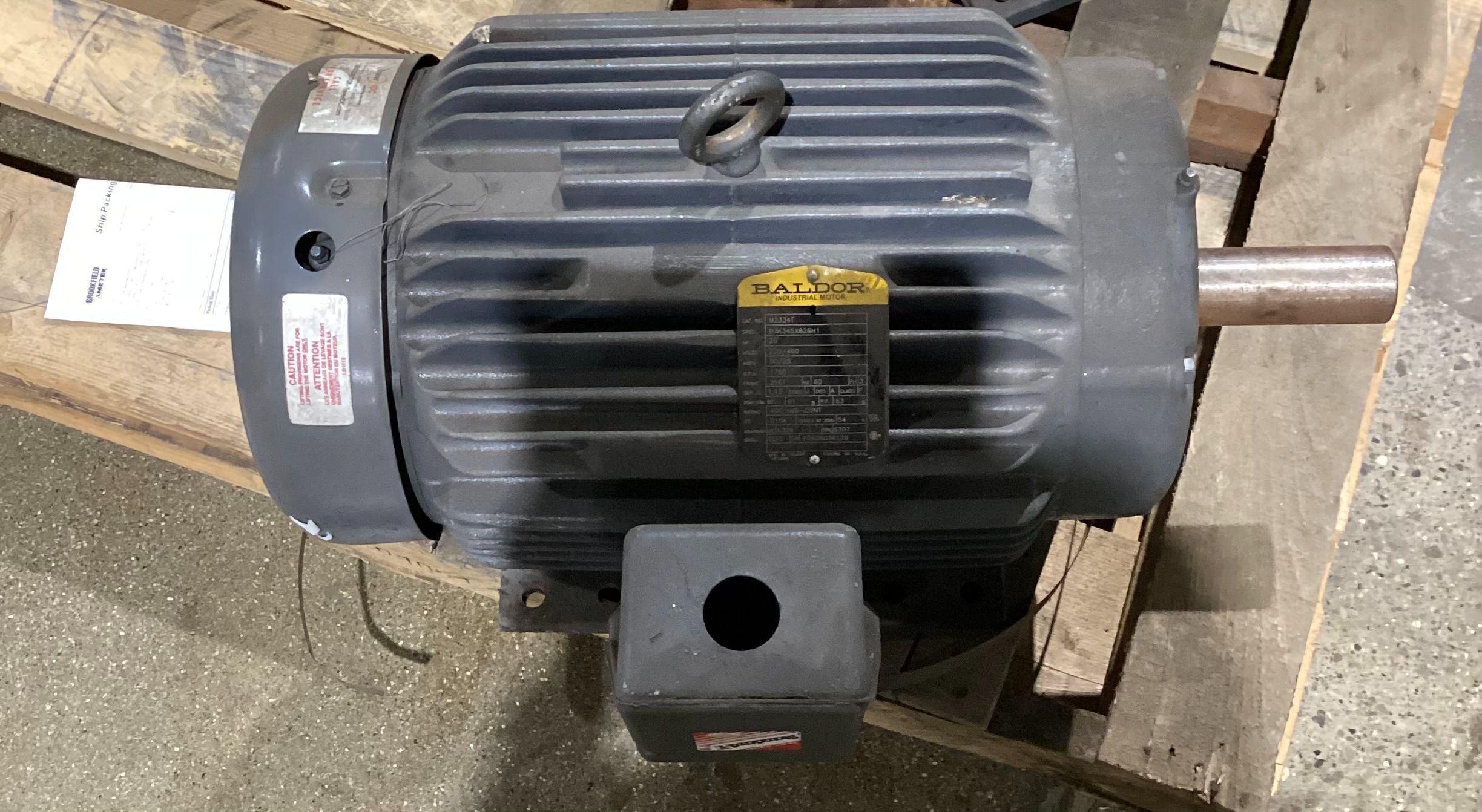 BALDOR M2334T 20 HP AC Induction Motor 230/460V USED 0