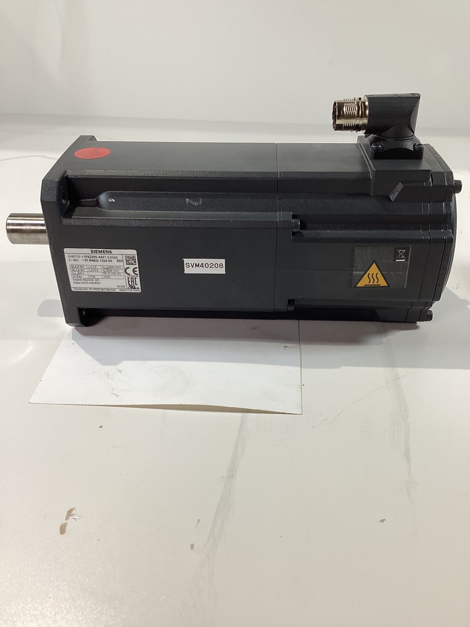 SIEMENS 1FK2205-4AF10-9SA0 SIMOTICS Spindle Motor USED 2