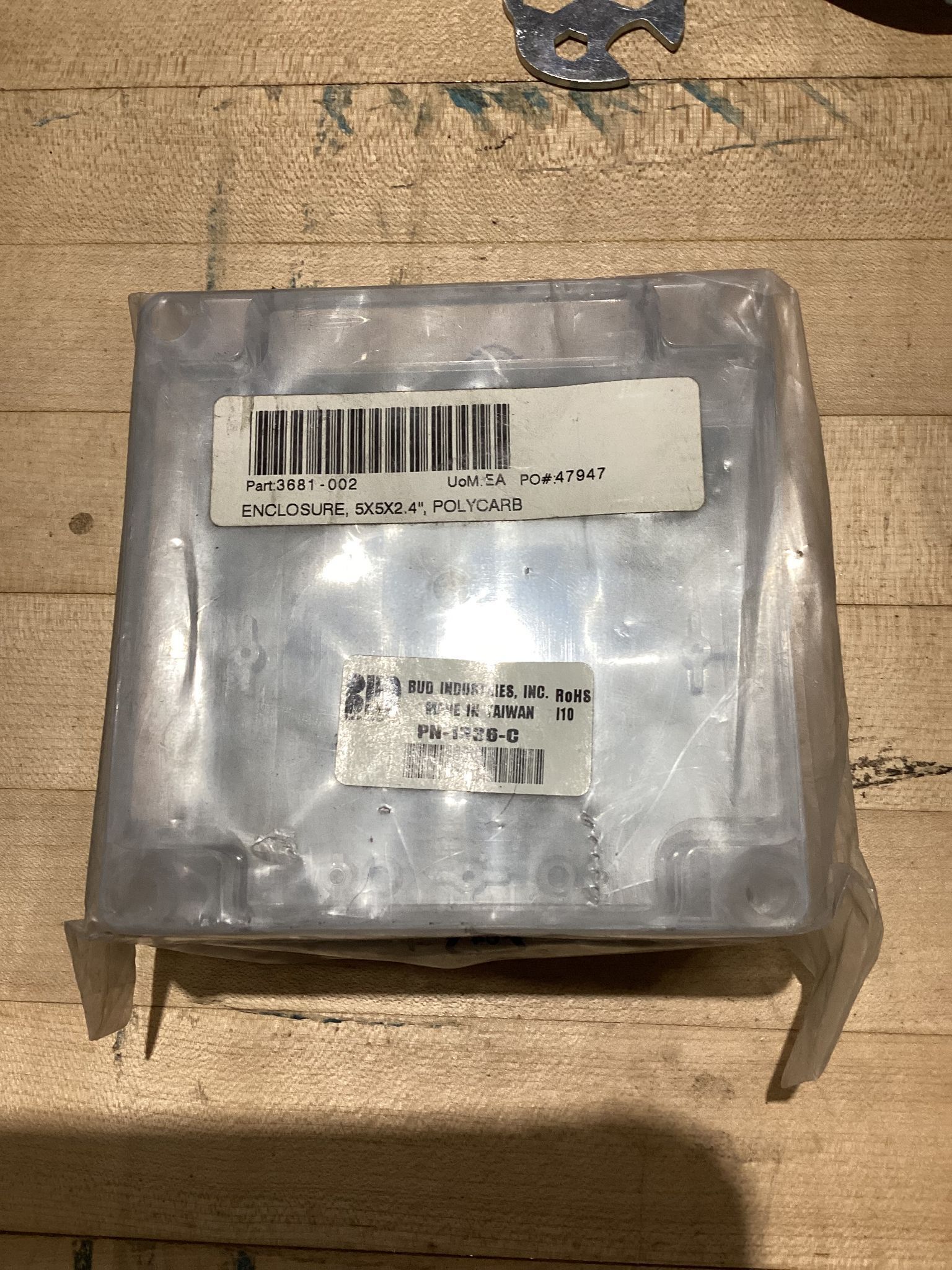 BUD INDUSTRIES, INC. PN-1336-C Replacement Cover 5x5x2.4" NEW 1