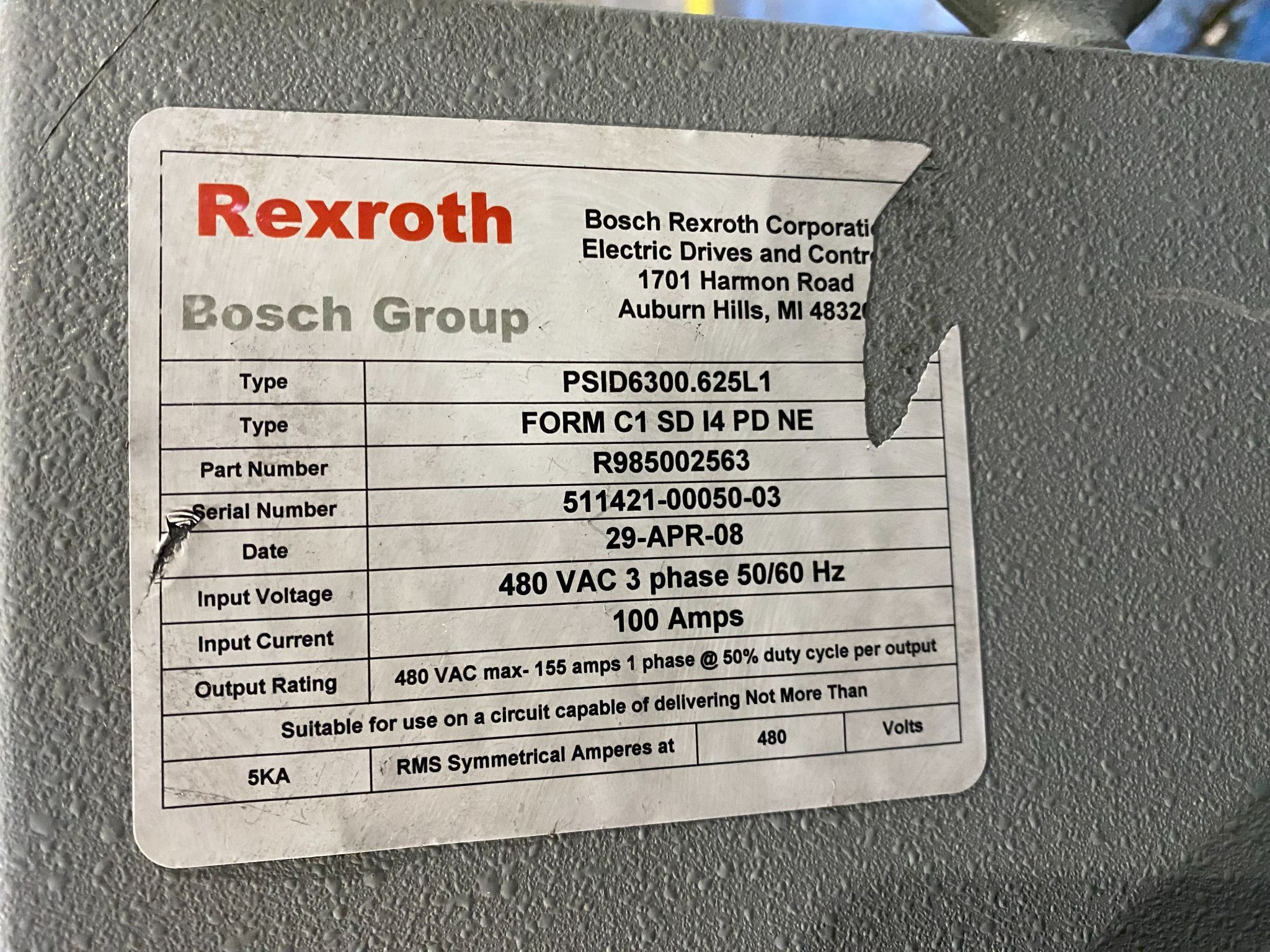 BOSCH REXROTH - R985002563 Weld Controller PARTS ONLY 1