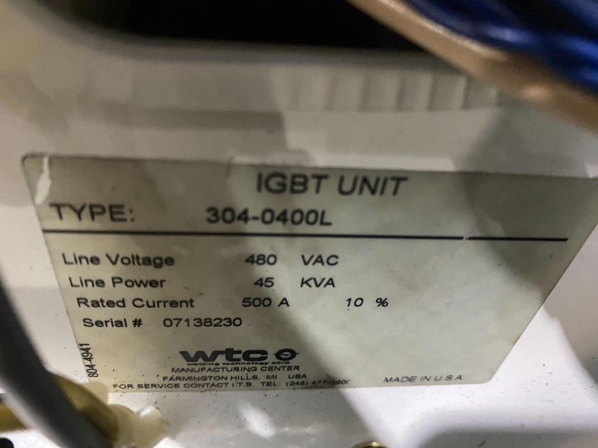 WTC - WC1VD-550 Weld Controller PARTS ONLY 3