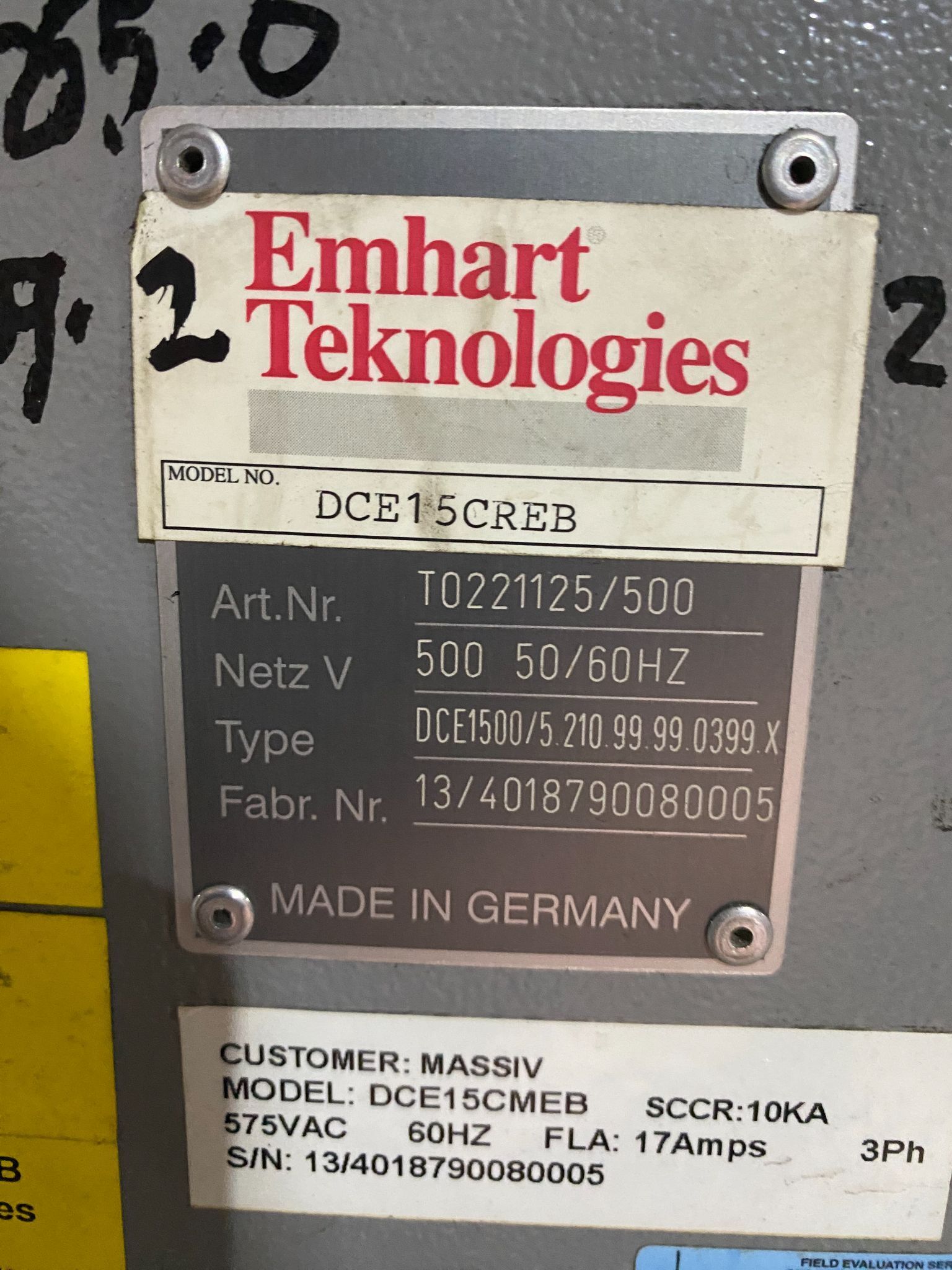 EMHART DCE15CREB Stud Welder Controls PARTS ONLY 3