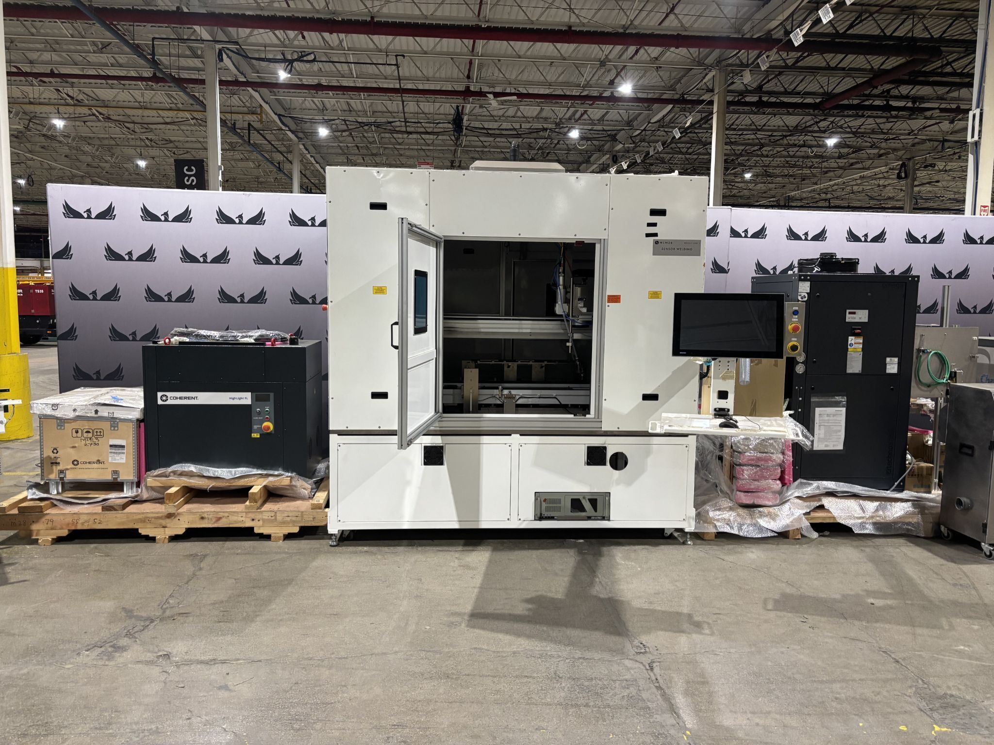 BUSBAR LASER WELD SYSTEM W/ COHERENT HIGHLIGHT FL2000 LASER MULTI‑COMPONENT INTEGRATED CELL; NEW 2