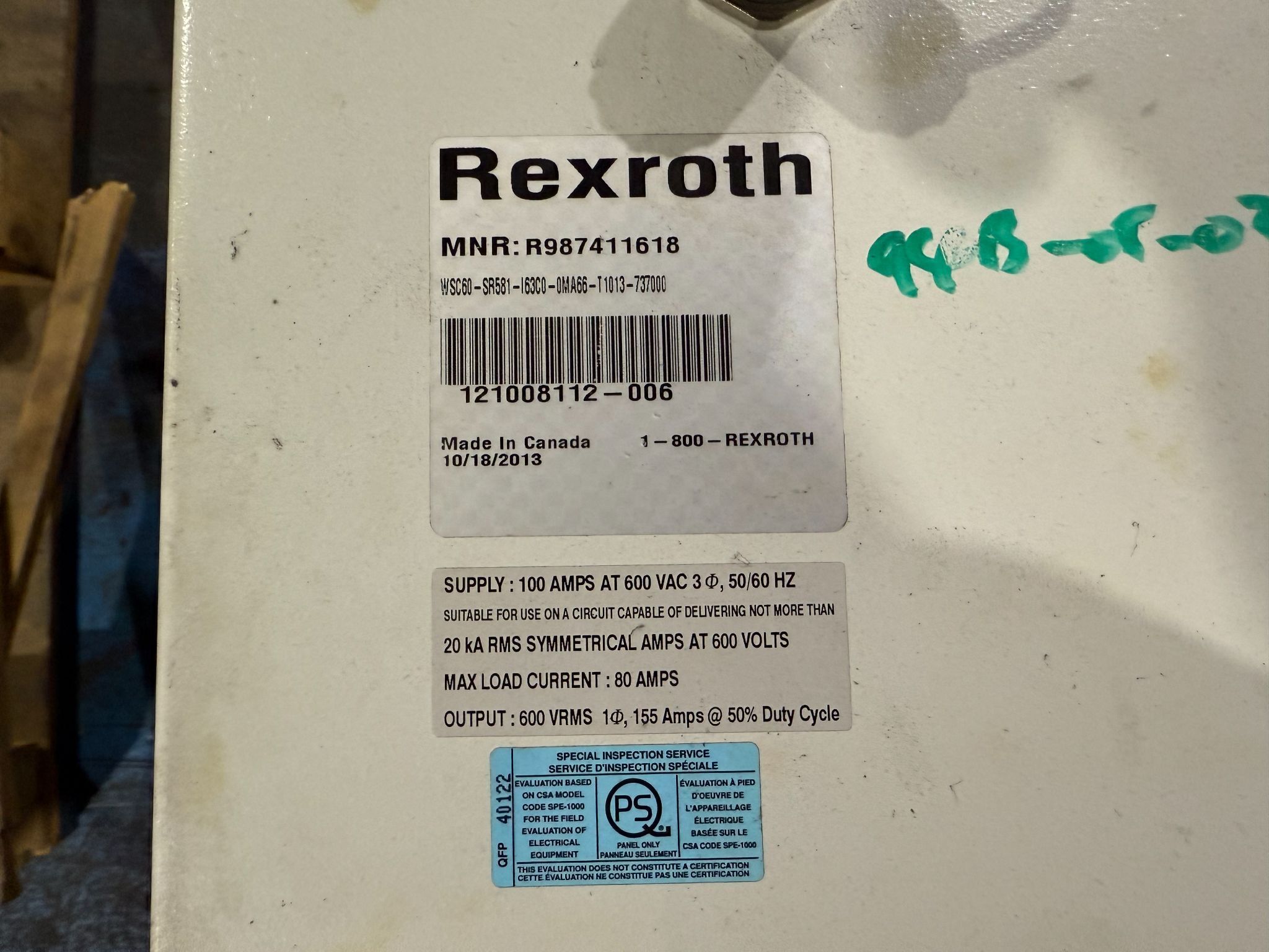 BOSCH REXROTH R987411618 Ethernet Weld Controller PARTS ONLY 2