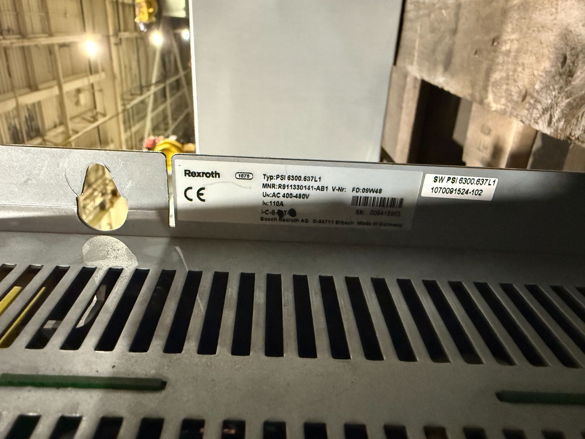 BOSCH REXROTH PSI 6300.637L1 Frequency Inverter USED **Missing Covers** 3
