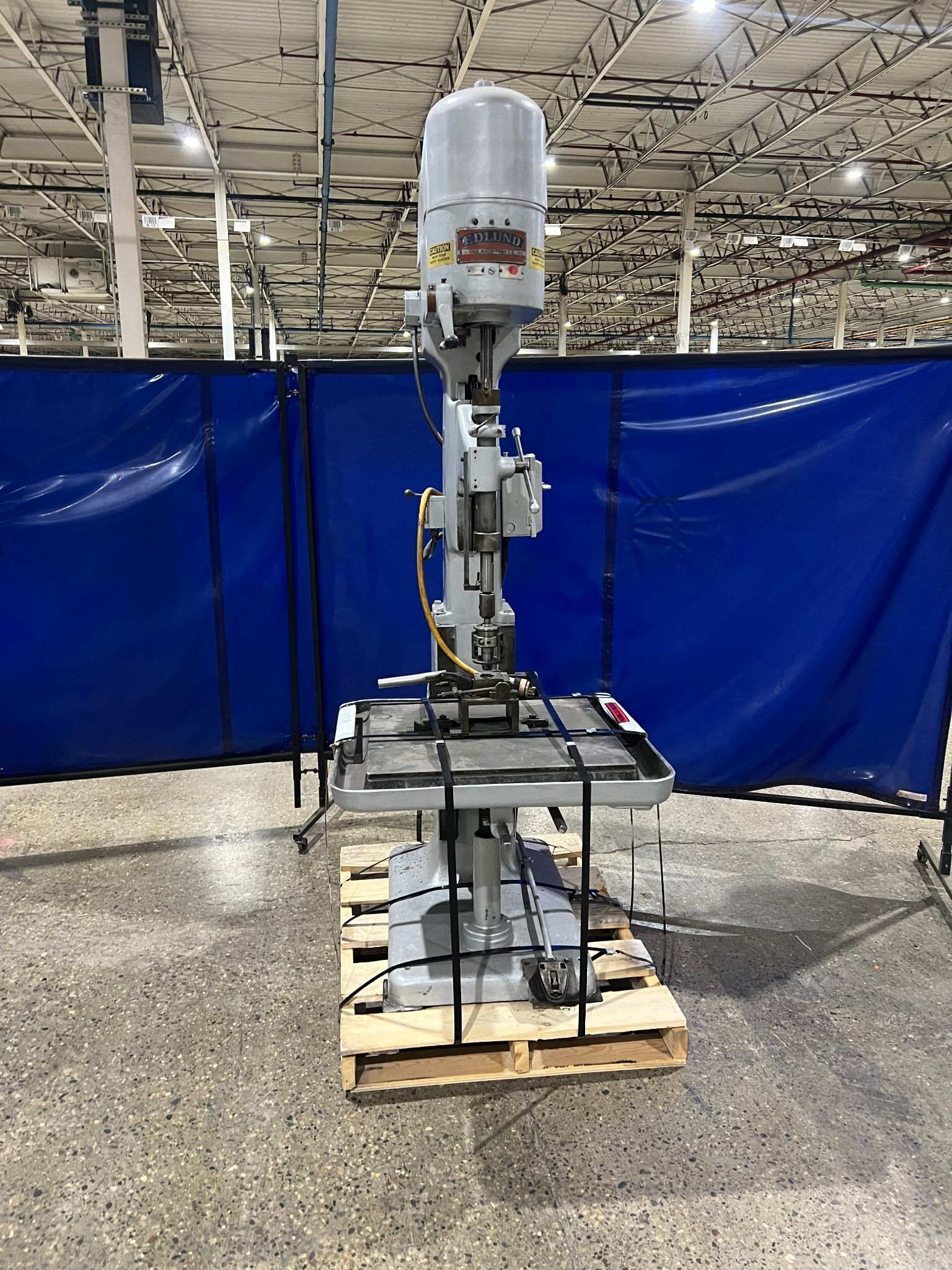 EDLUND 2F15 DRILL PRESS 30" SINGLE SPINDLE USED 1