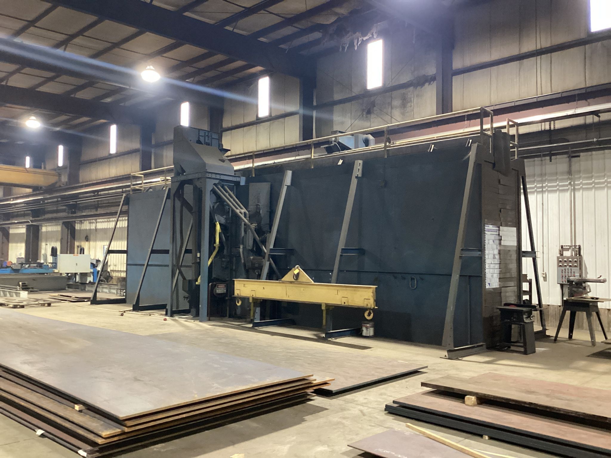 1968 Wheelabrator Vertical Plate & Structural Blast Cleaning Machine; USED 0
