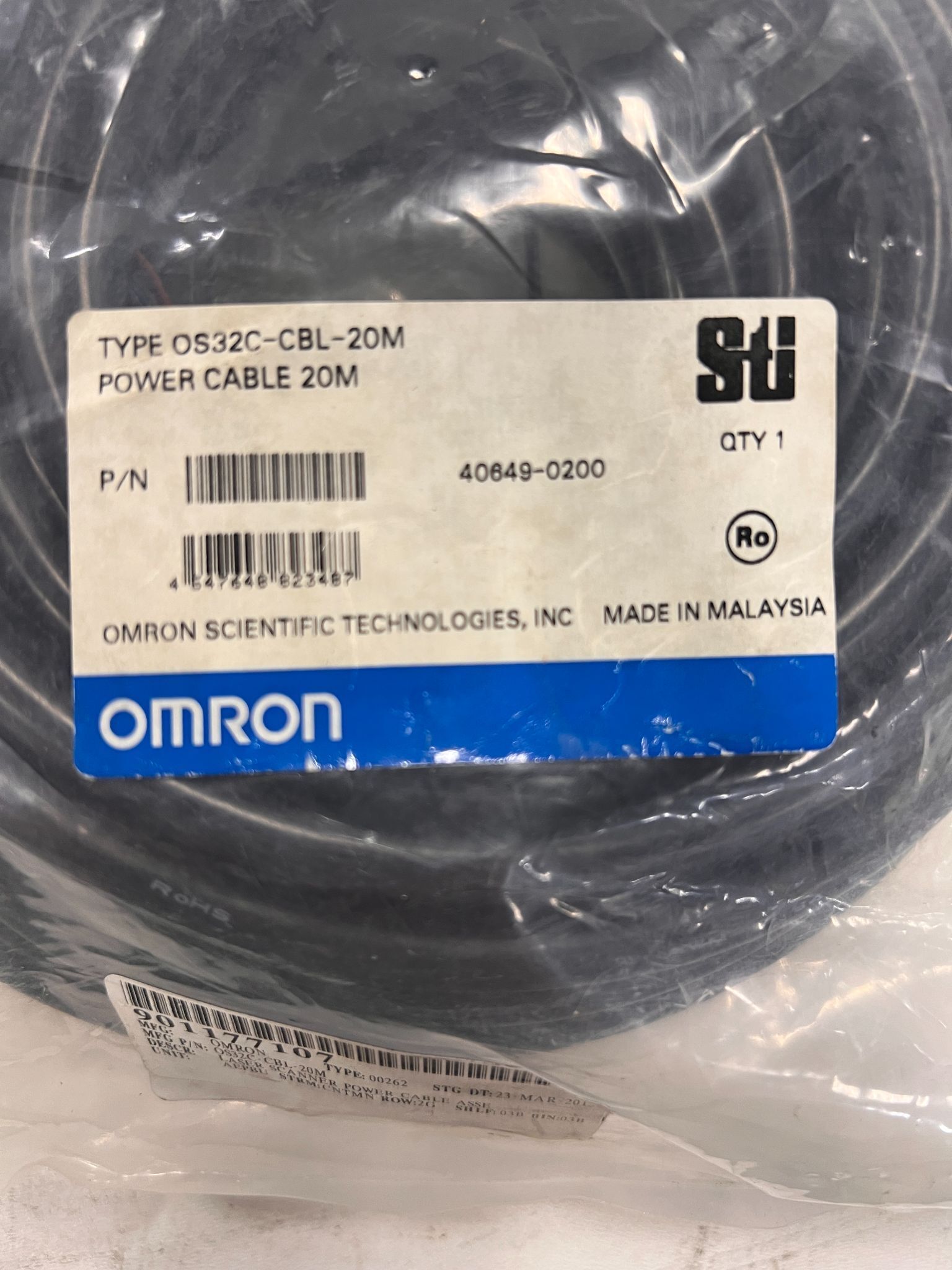 OMRON 0S32C-CBL-20M CABLE NEW 1