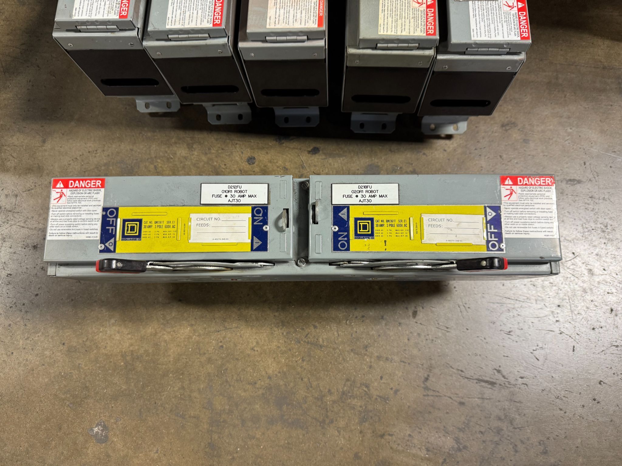 SQUARE D QMJ361T 30A 600V Fusible Branch Switch USED 0