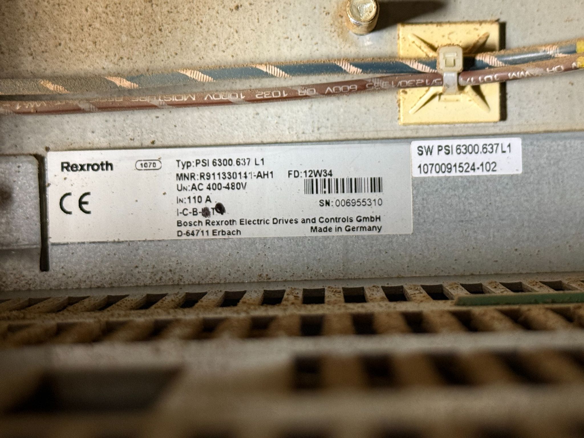 BOSCH REXROTH WSC60-SR546-I6300-0MA64-T1023-637X Weld Controller USED 5