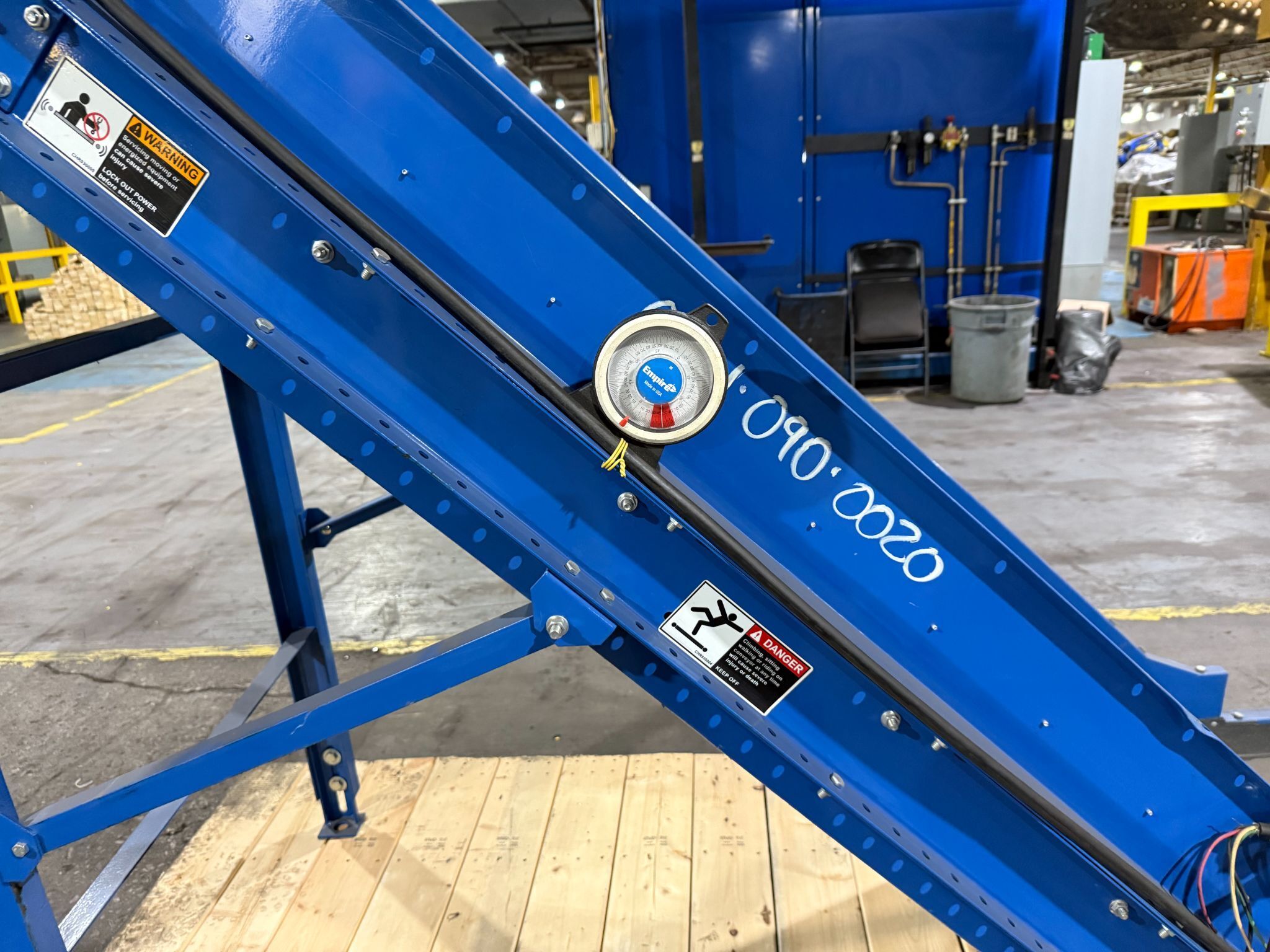 45 Degree Gear-Driven Incline Transfer Conveyor USED 8