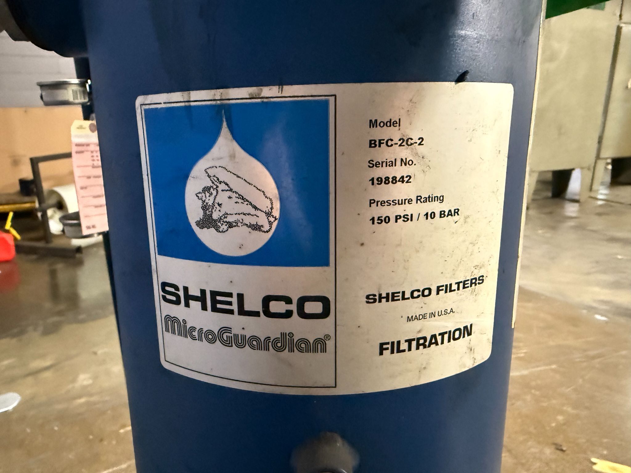SHELCO BFC-2C-2 Single Bag Filter Housing USED 2