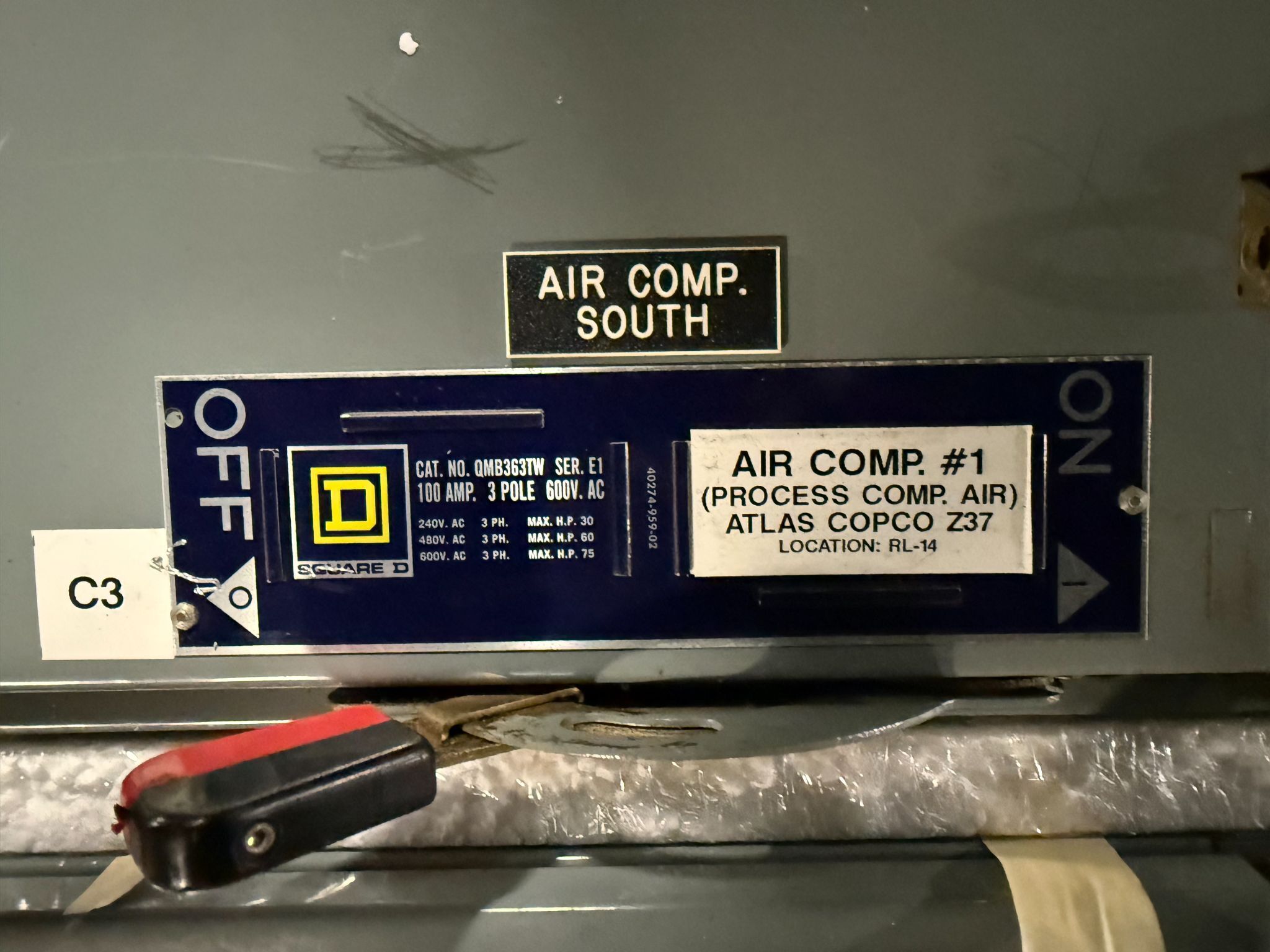SQUARE D QMB363TW 100A Twin Unit Fusible Panel Switch LIKE NEW 1