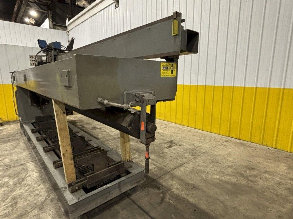144" GOURAN /LINDE SEAM WELDER WITH MILLER INVISION #456P POWER USED 2
