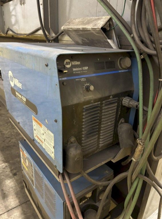 144" GOURAN /LINDE SEAM WELDER WITH MILLER INVISION #456P POWER USED 8