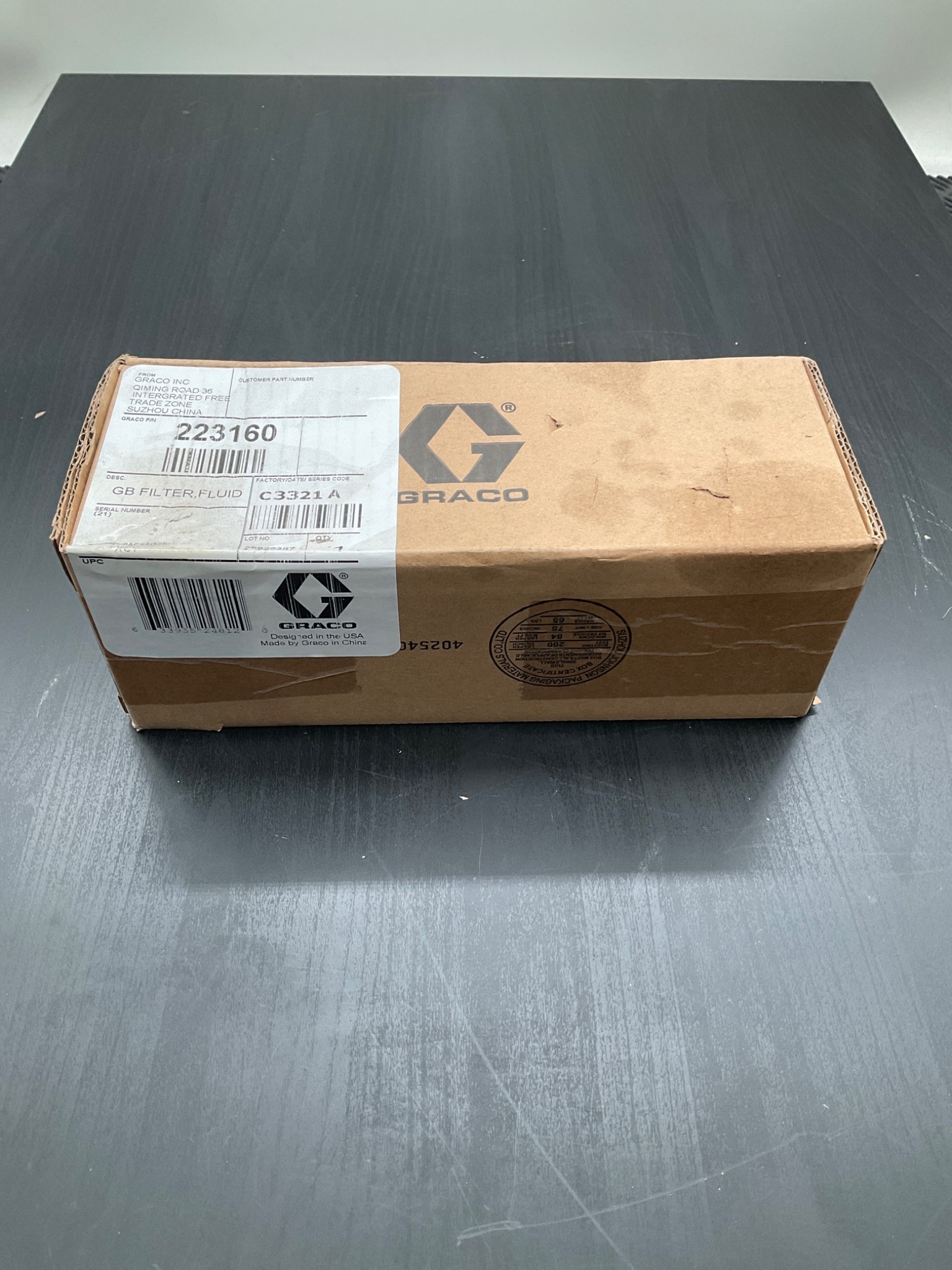 GRACO 223160 GB Fluid Outlet Manifold Filter NEW 0