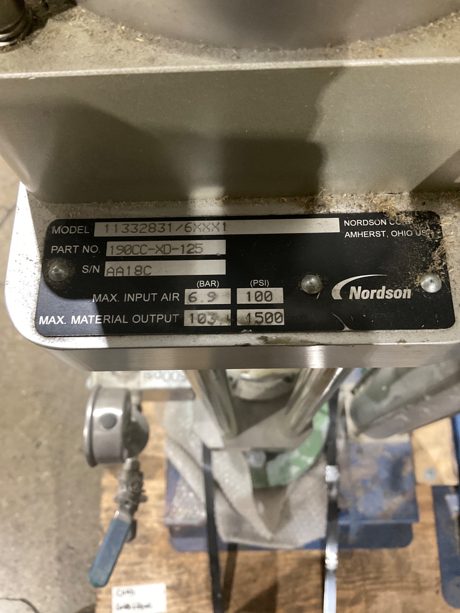 NORDSON RHINO TWIN POST INDUSTRIAL DISPENSING SYSTEM; USED 3