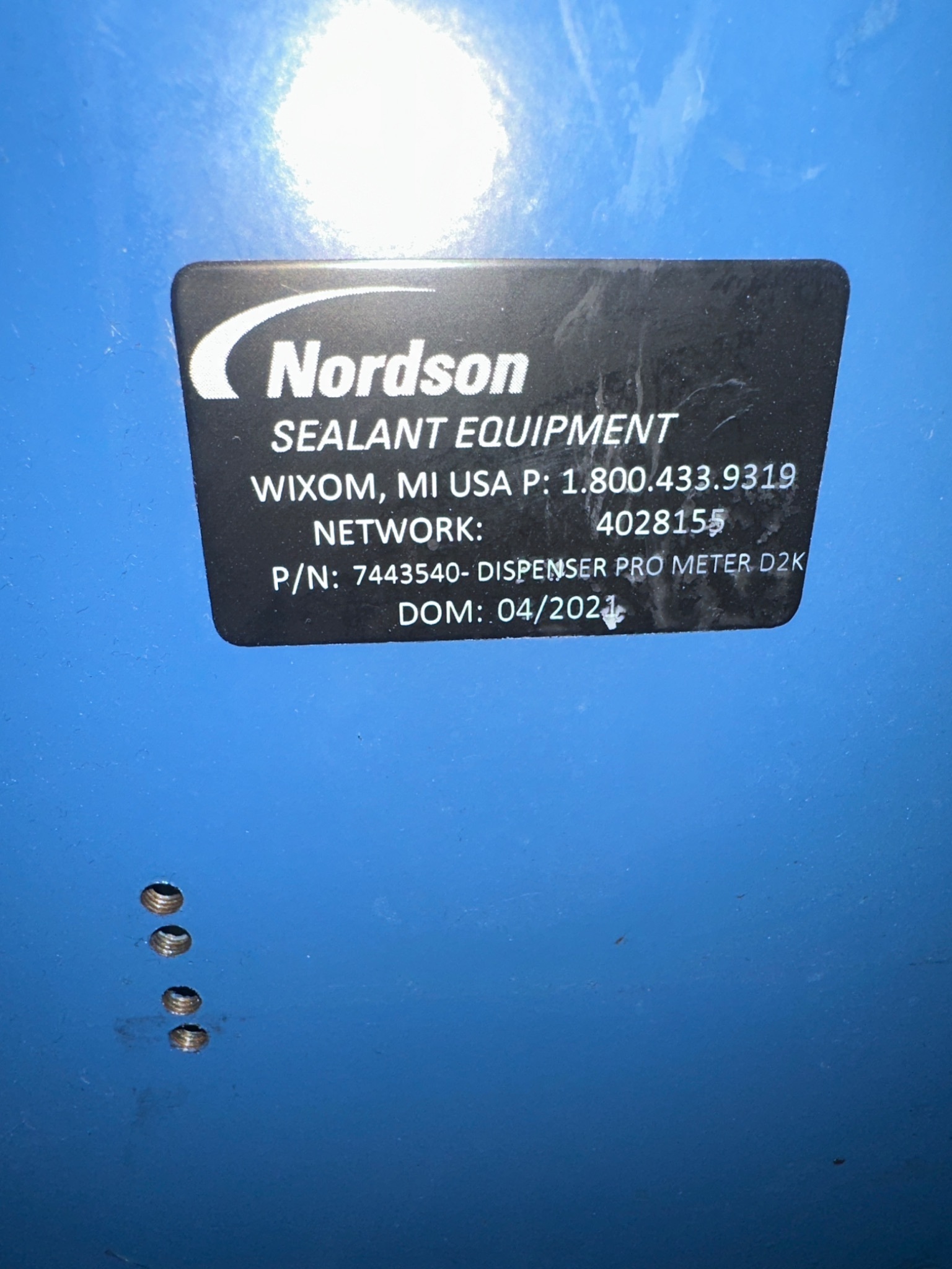 2021 NORDSON DISPENSER PRO METER D2K; USED 5