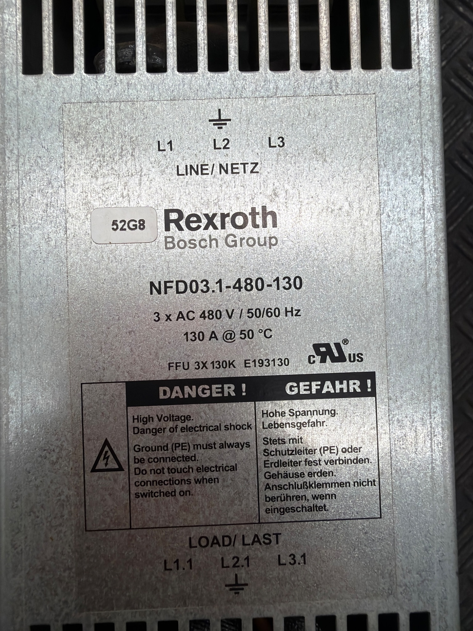 BOSCH REXROTH NFD MAINS FILTER FOR HFS CONVERTERS; USED 5