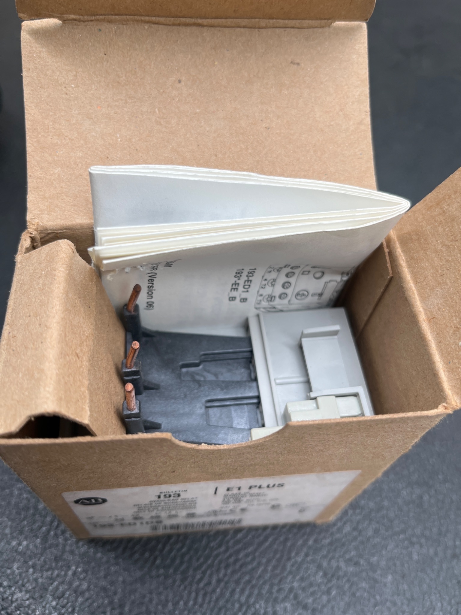 ALLEN BRADLEY 193‑ED1DB E1 Plus Overload Relay NEW 1