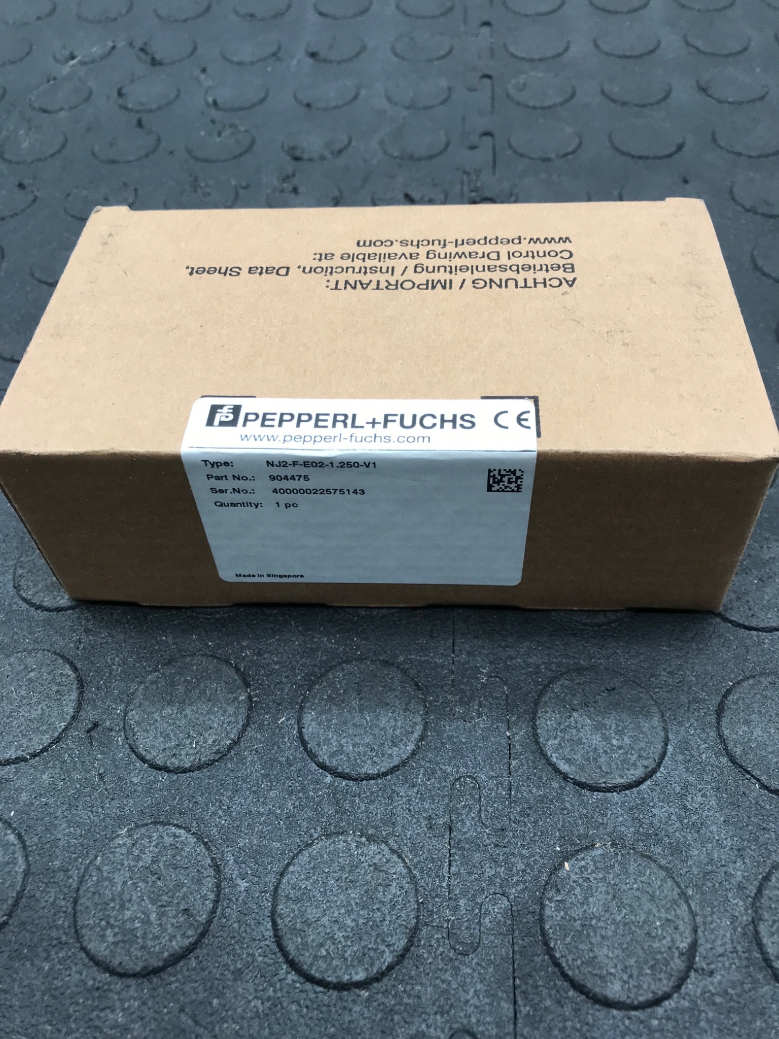 PEPPERL+FUCHS NJ2‑F‑E02‑1.250‑V1 Inductive Sensor NEW 0