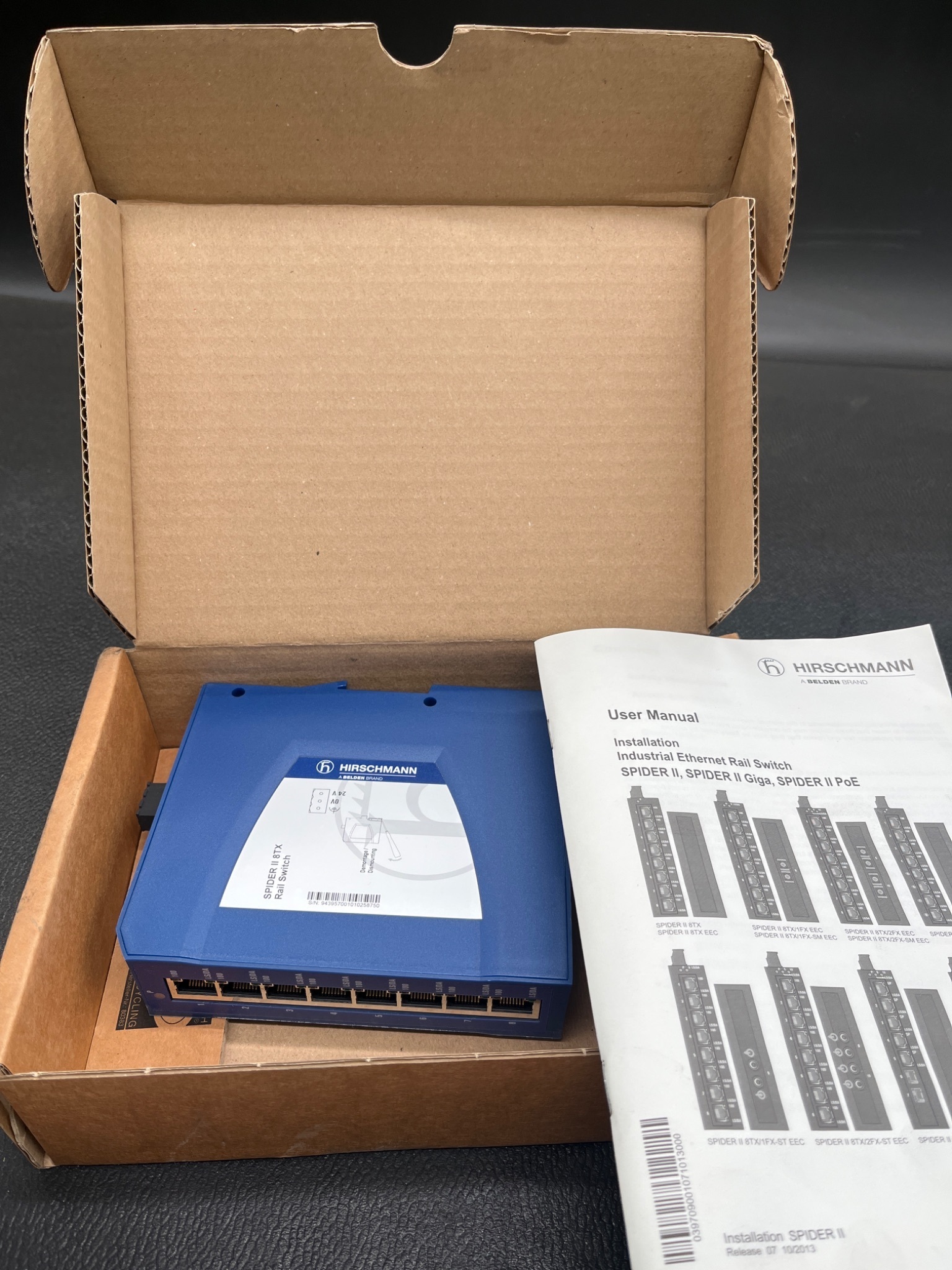 HIRSCHMANN 943‑957‑001 Spider II 8TX Ethernet Switch NEW 1