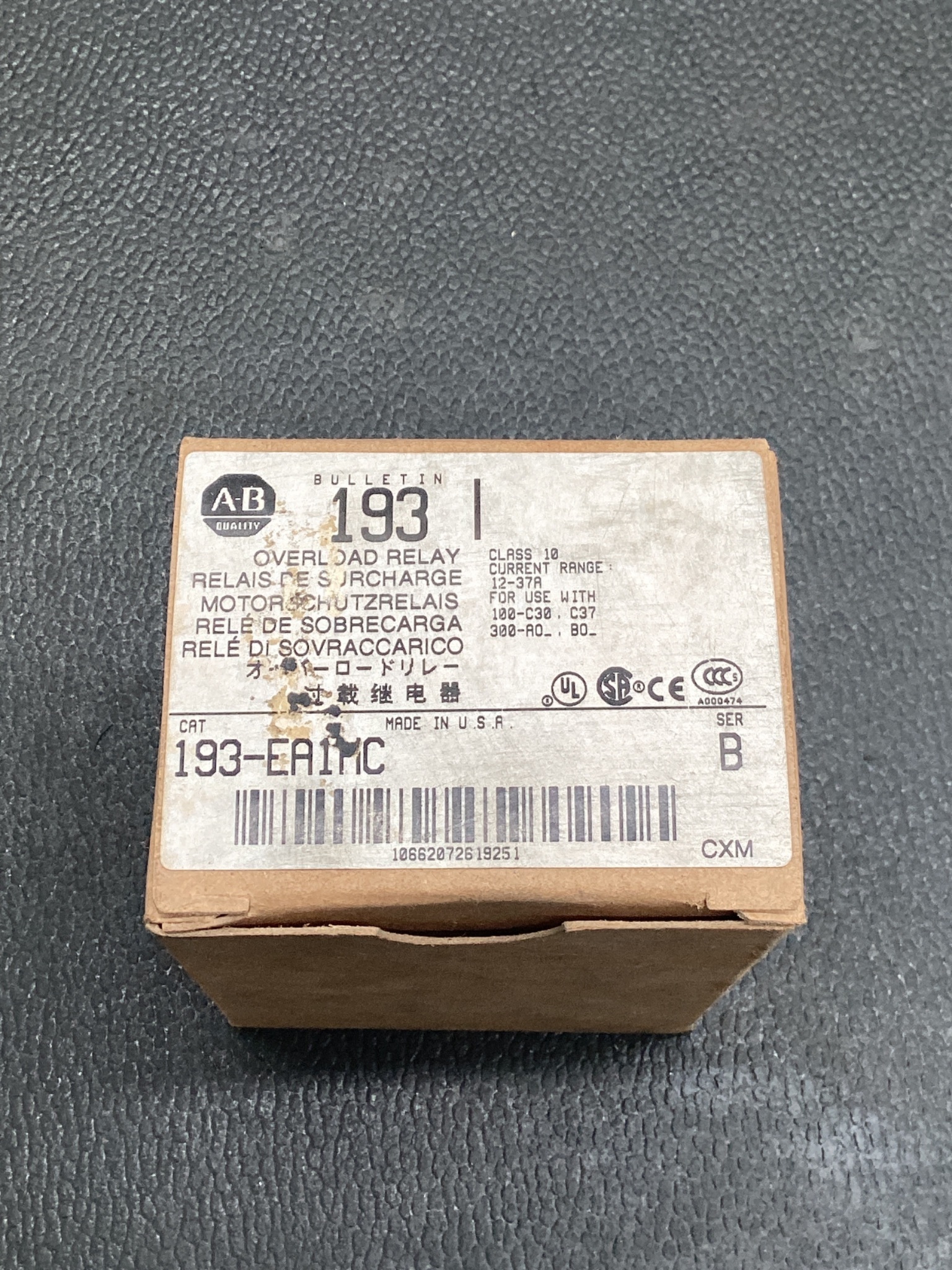 ALLEN BRADLEY 193‑EA1MC Overload Relay 12-37A NEW 0