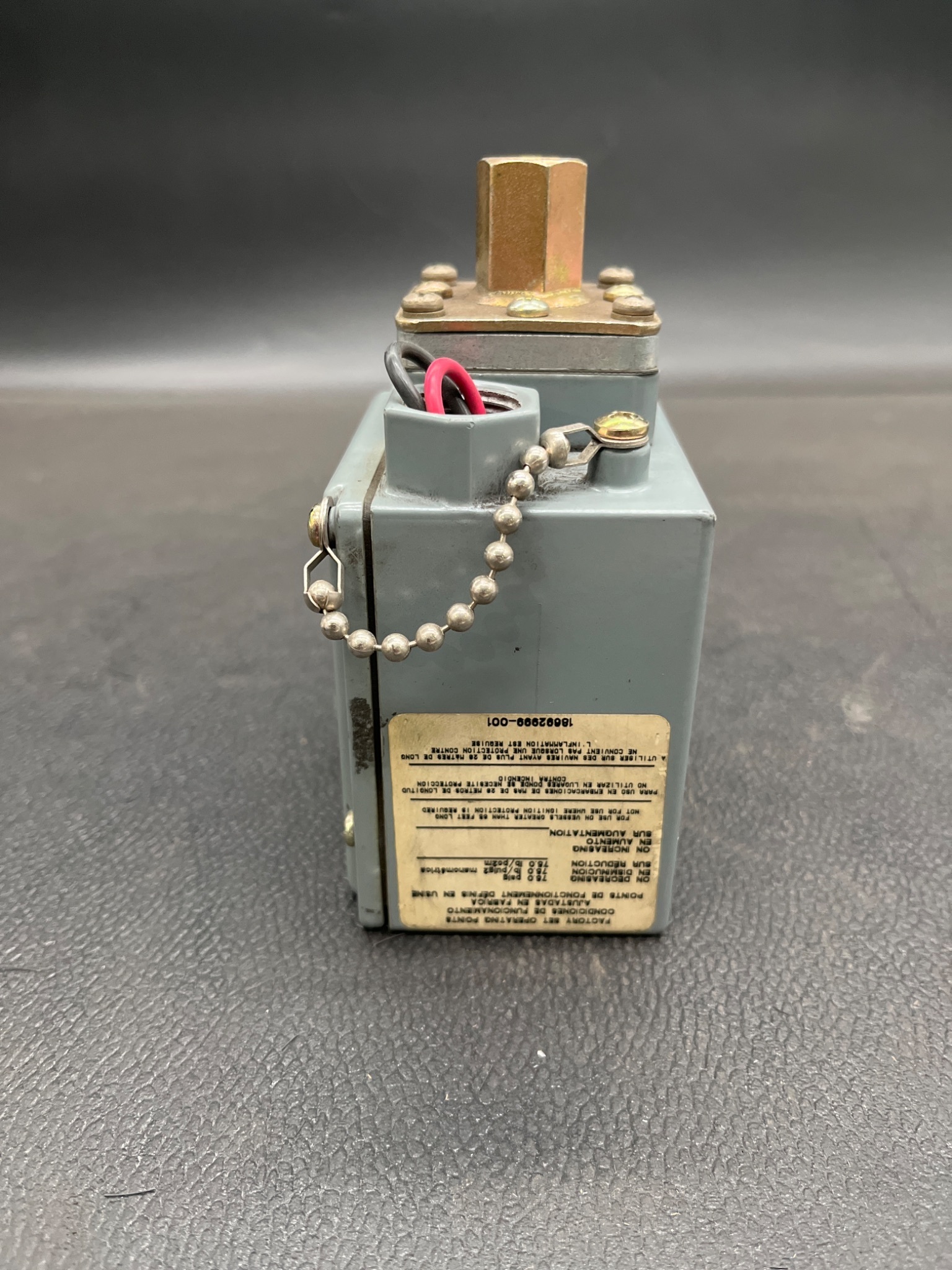 SQUARE D 9012‑GAW‑5 Adjustable Pressure Switch USED 1