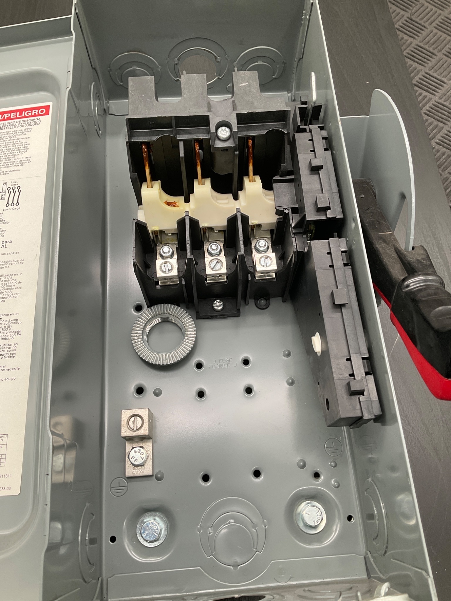 SQUARE D HU361 30A 600V Non‑Fusible Disconnect Switch USED 2