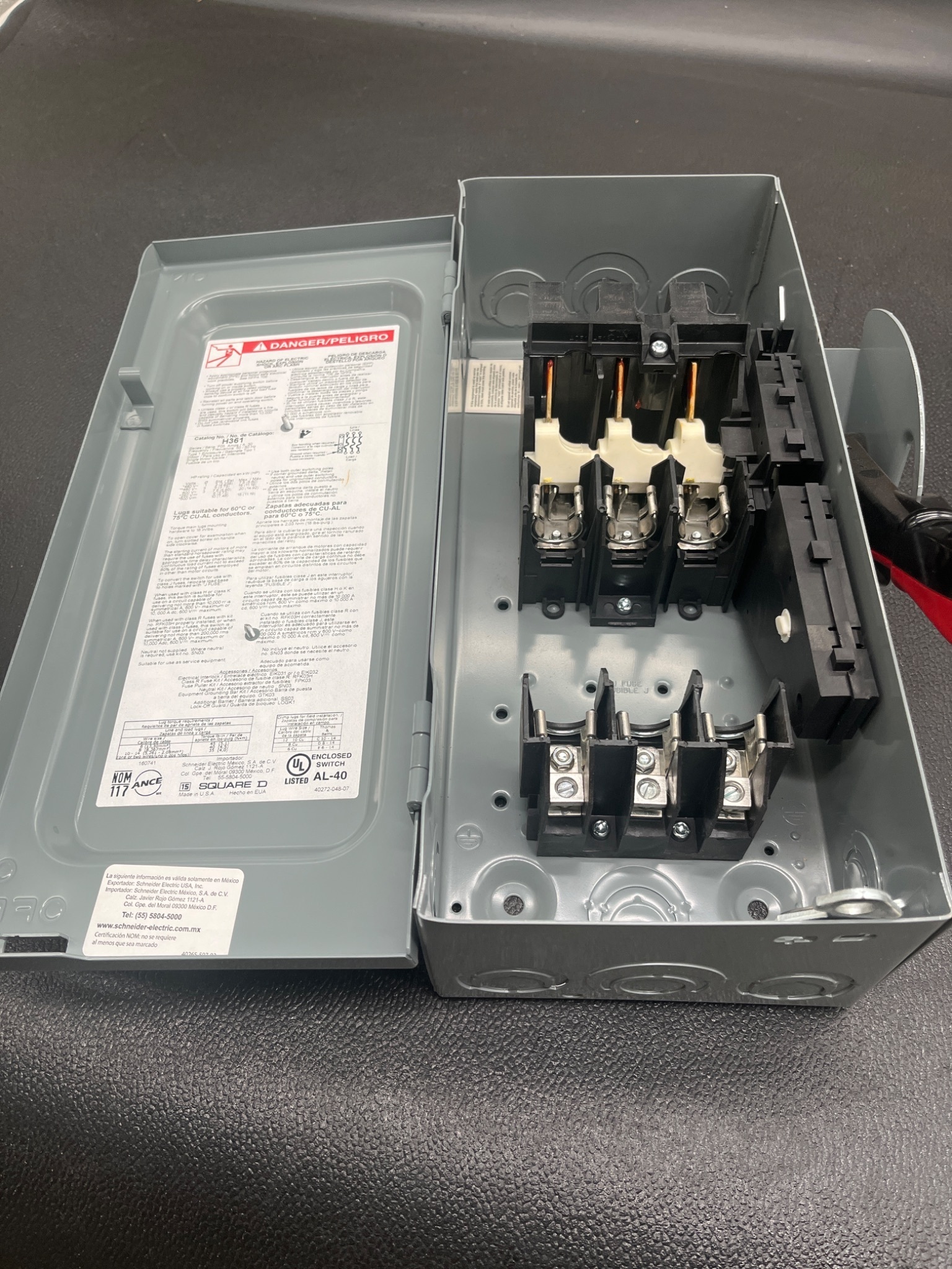 SQUARE D H361 600V 30A Fusible Disconnect Switch NEW 4