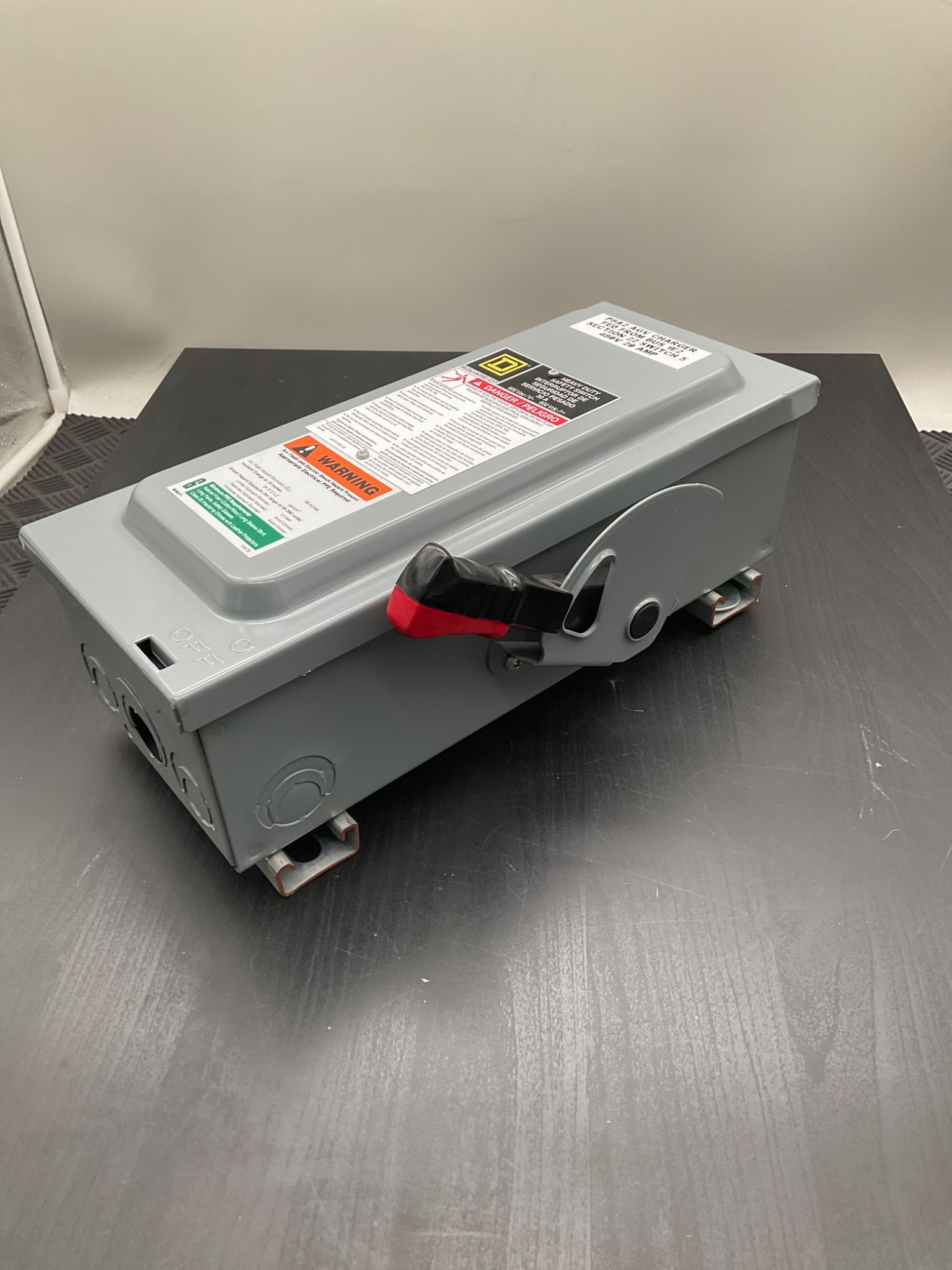 SQUARE D HU361 30A 600V Non‑Fusible Disconnect Switch USED 4