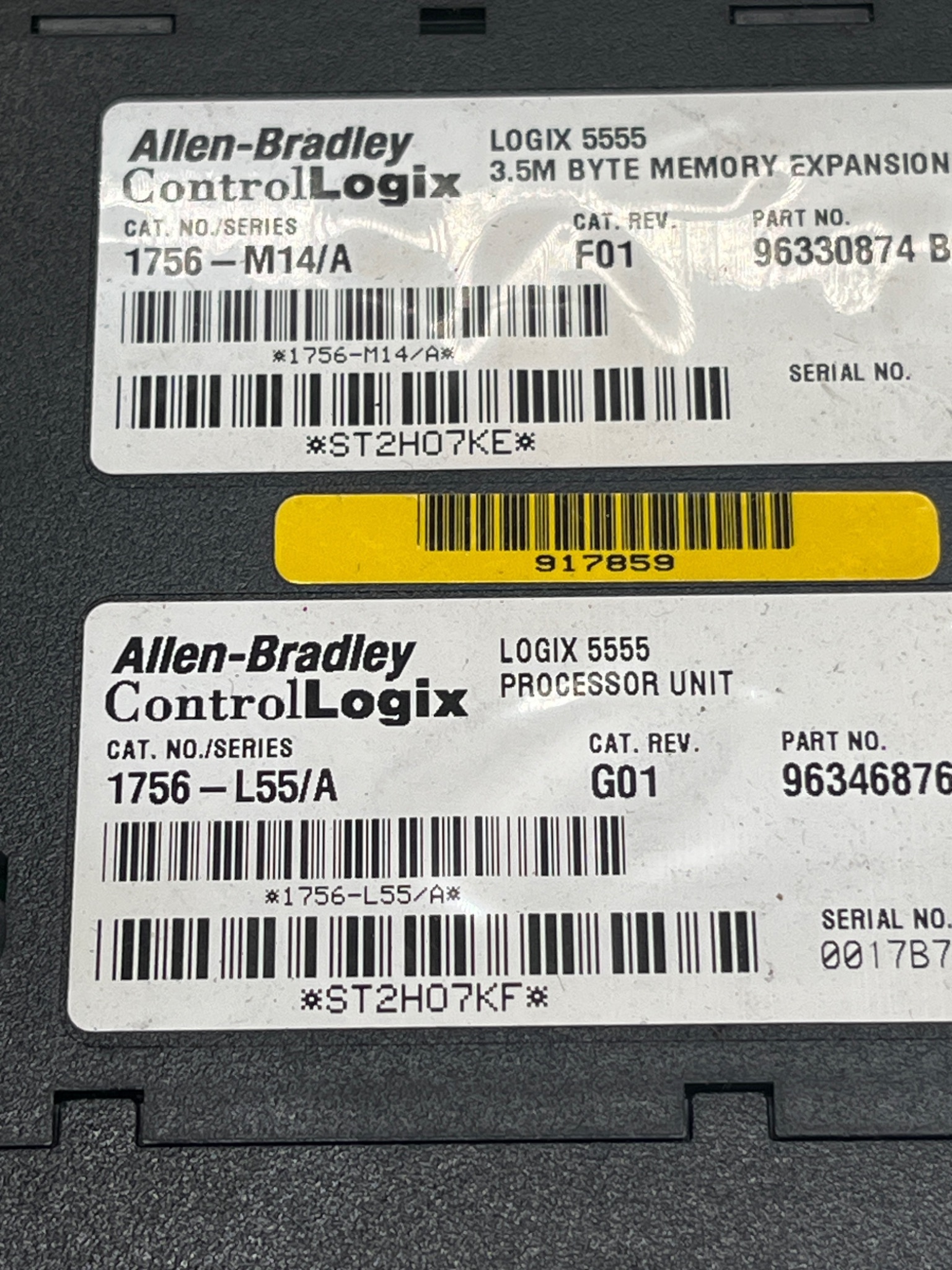 ALLEN BRADLEY 1756-L55 ControlLogix 5555 Processor Unit USED 4