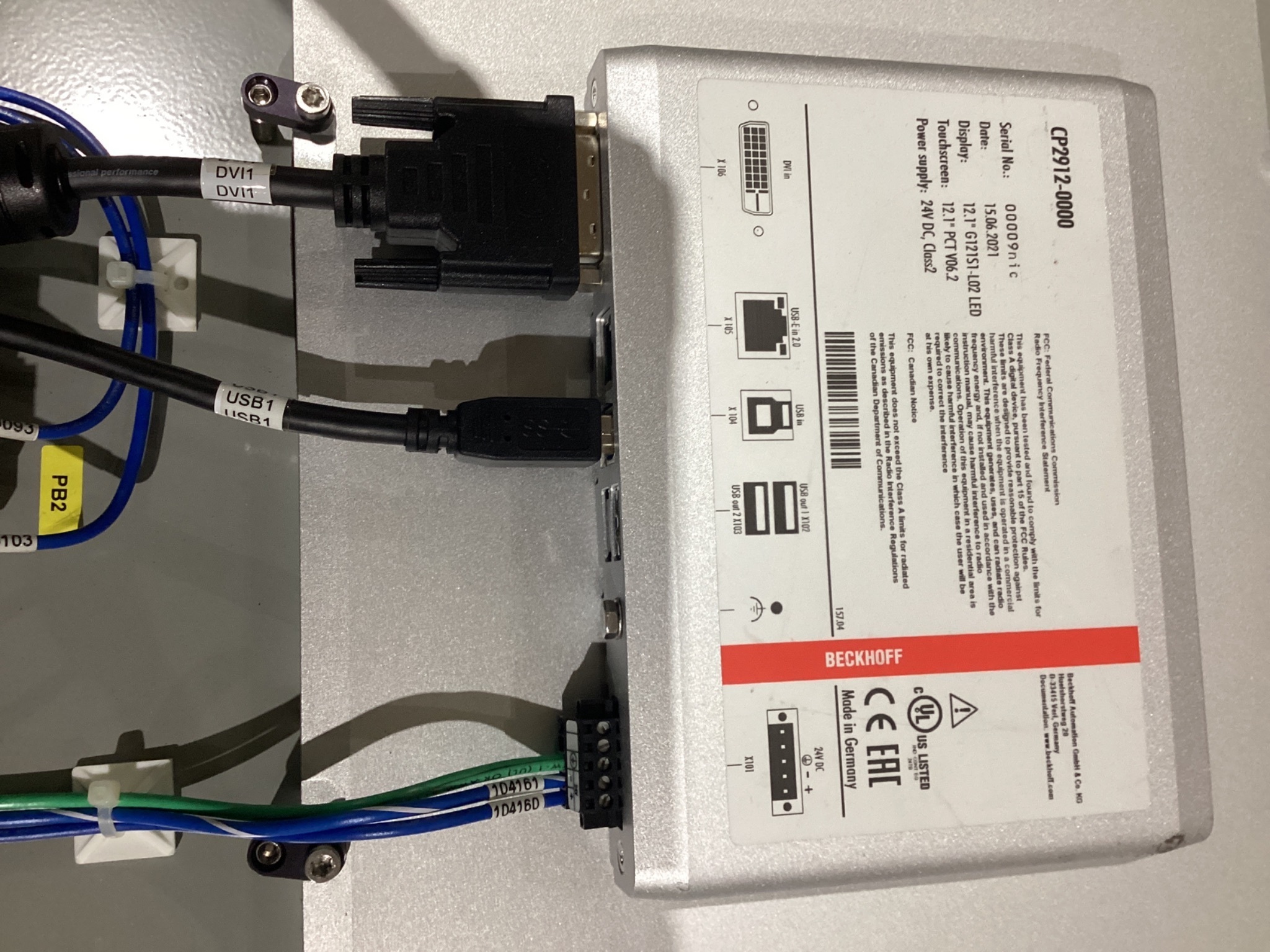 BECKHOFF CP2912-0000 HMI System w/ Integrated PLC & Accessories USED 4