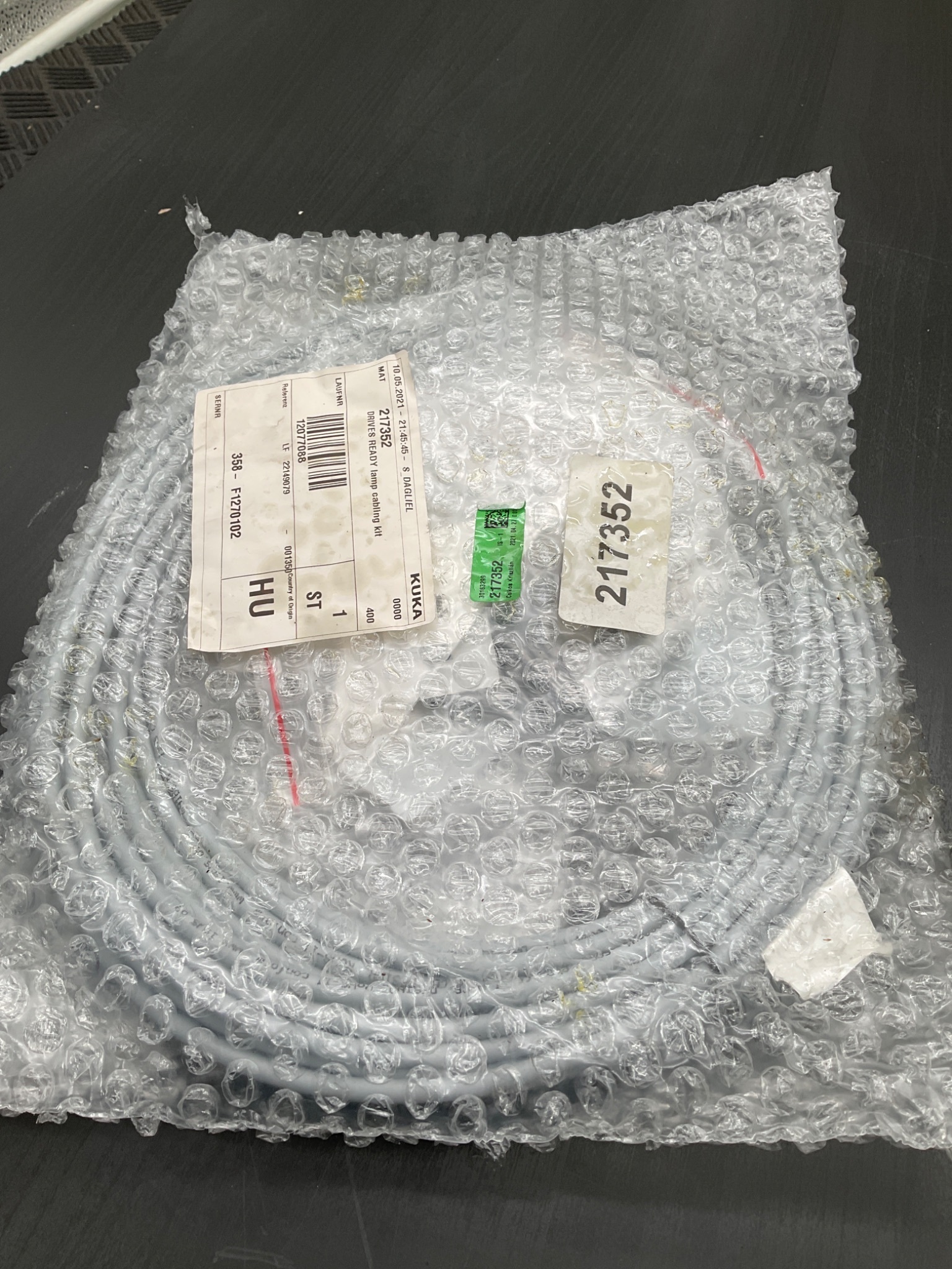 KUKA 217352 Drives Ready Lamp Cabling Kit NEW 2