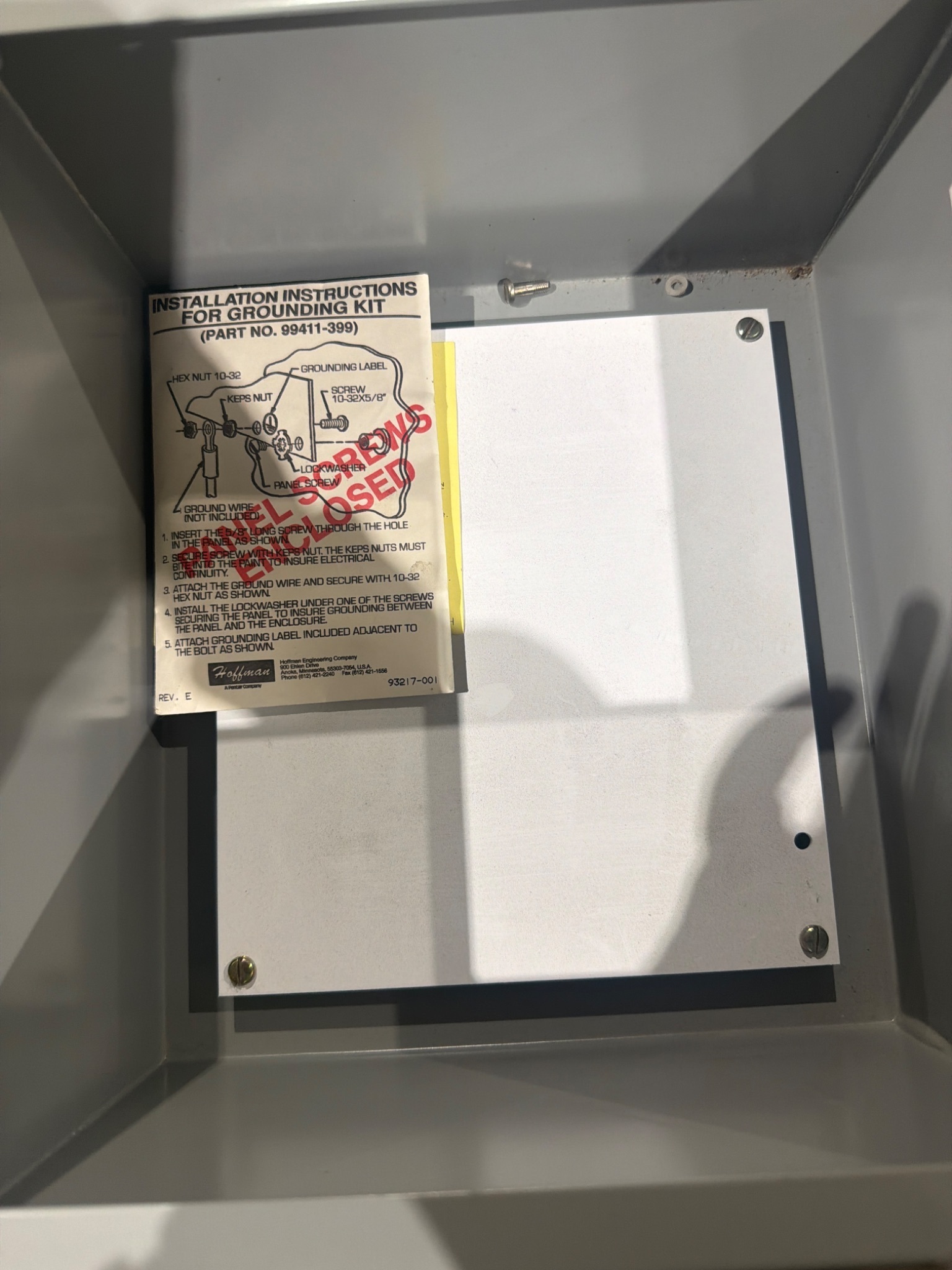 HOFFMAN E-9PBY25 PUSH BUTTON ENCLOSURE; NEW 3