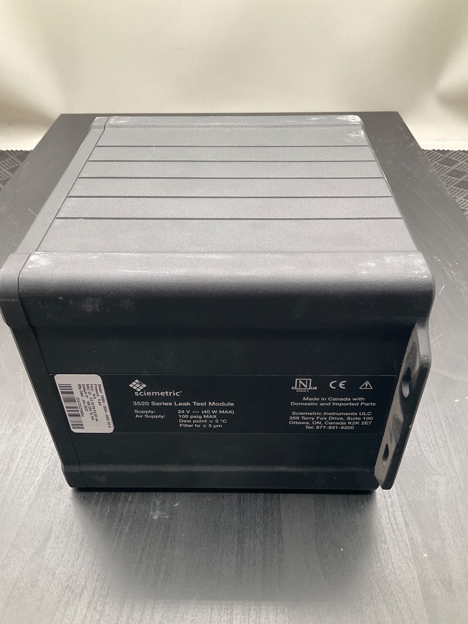 SCIEMETRIC 10500‑3520‑A00C Sentinel 3520 Leak Test Module R3.0 USED 2